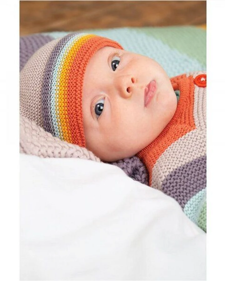 Frugi Mütze Harlow Rainbow Pastell