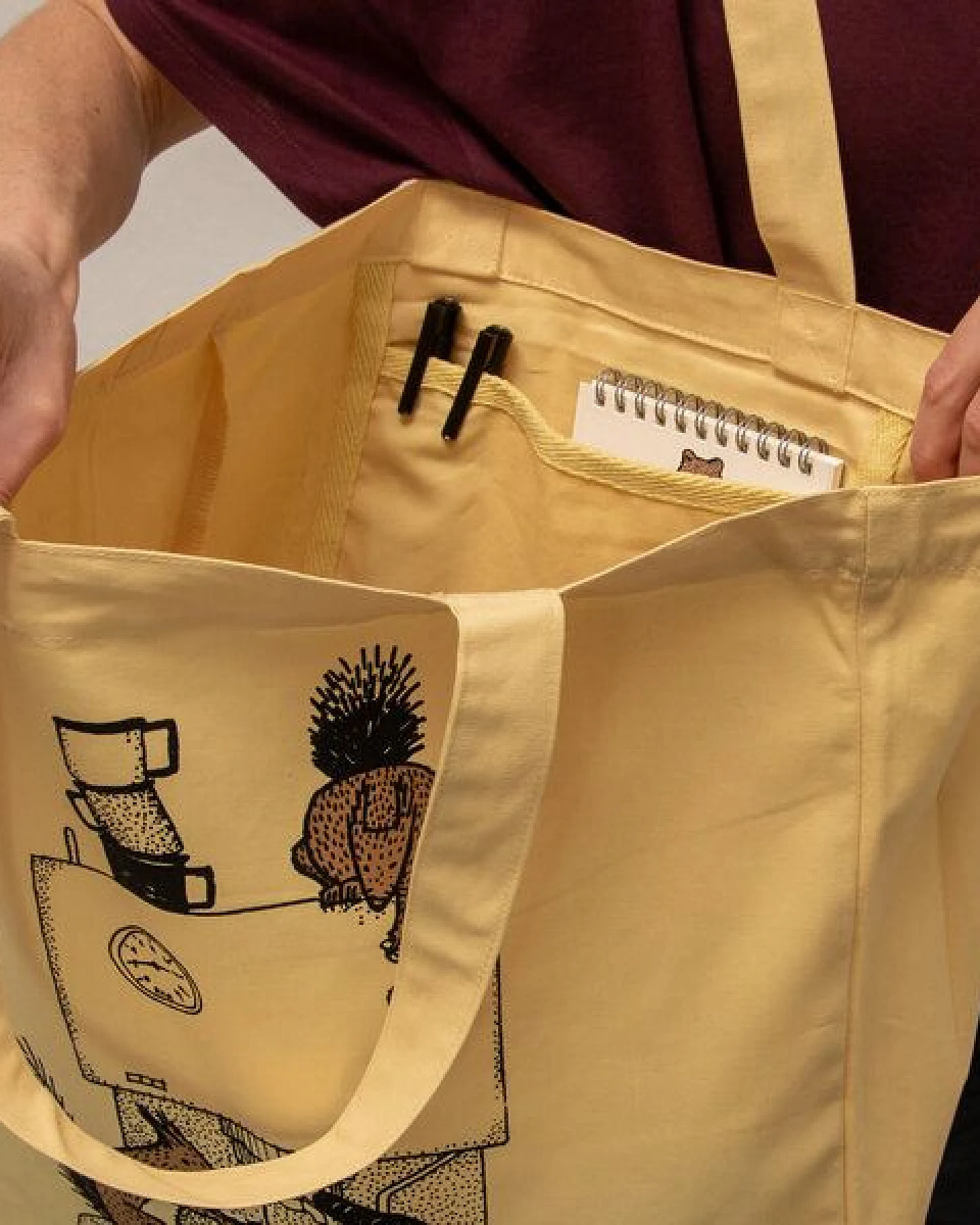 Cmig Kaffeehörnchen Tote Bag / Jutebeutel mit Kaffe und Eichhörnchen – Ansicht 2