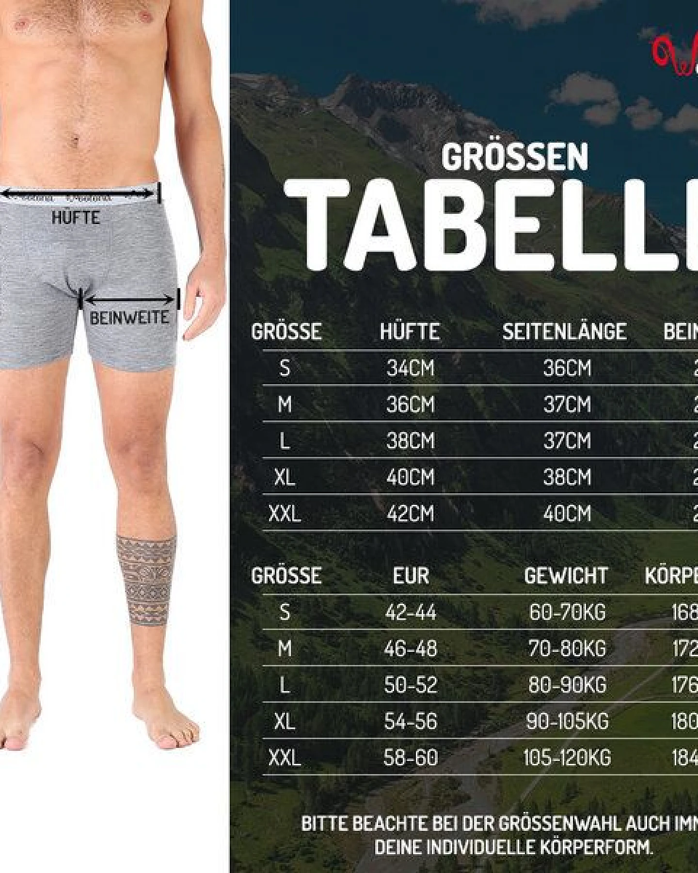Woolona Merino Boxershort - ULTIMA - 100% Merinowolle – Ansicht 2