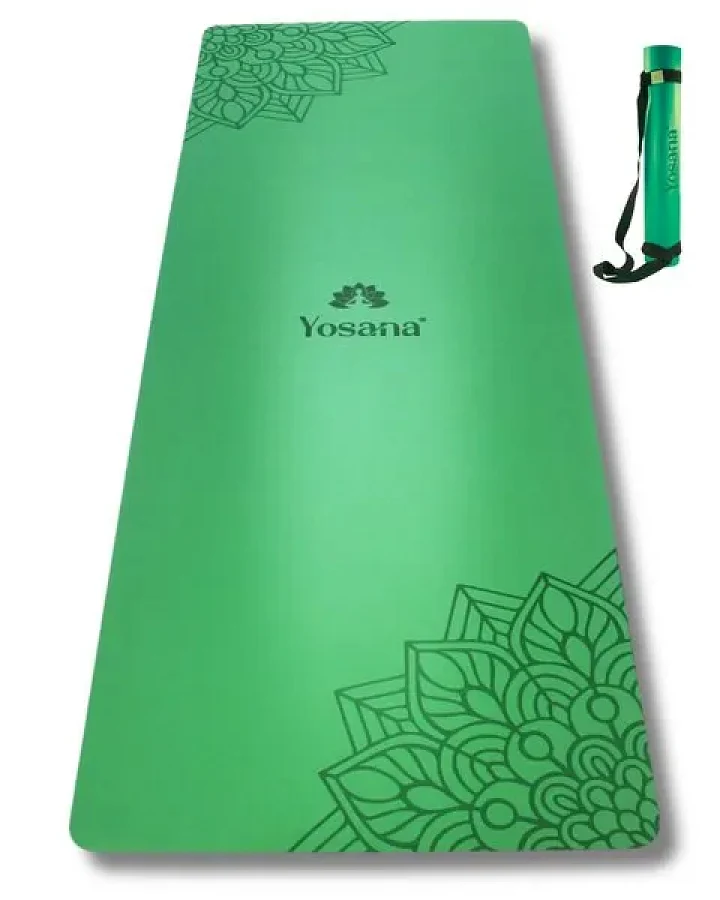 Yosana Yogamatte Ultra Grip inkl. Baumwolltragegurt (Grün)