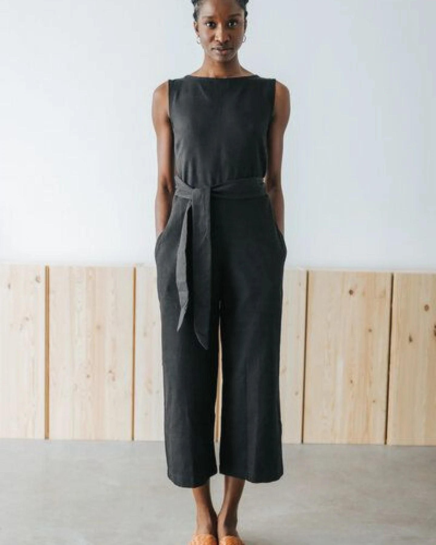 Jyoti - Fair Works Hanf/ Tencel Jumpsuit Anusha Schwarz – Ansicht 3