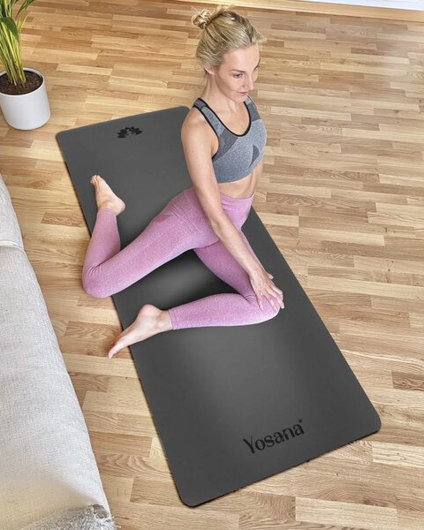 Yosana Yogamatte Ultra Grip inkl. Baumwolltragegurt – Ansicht 2