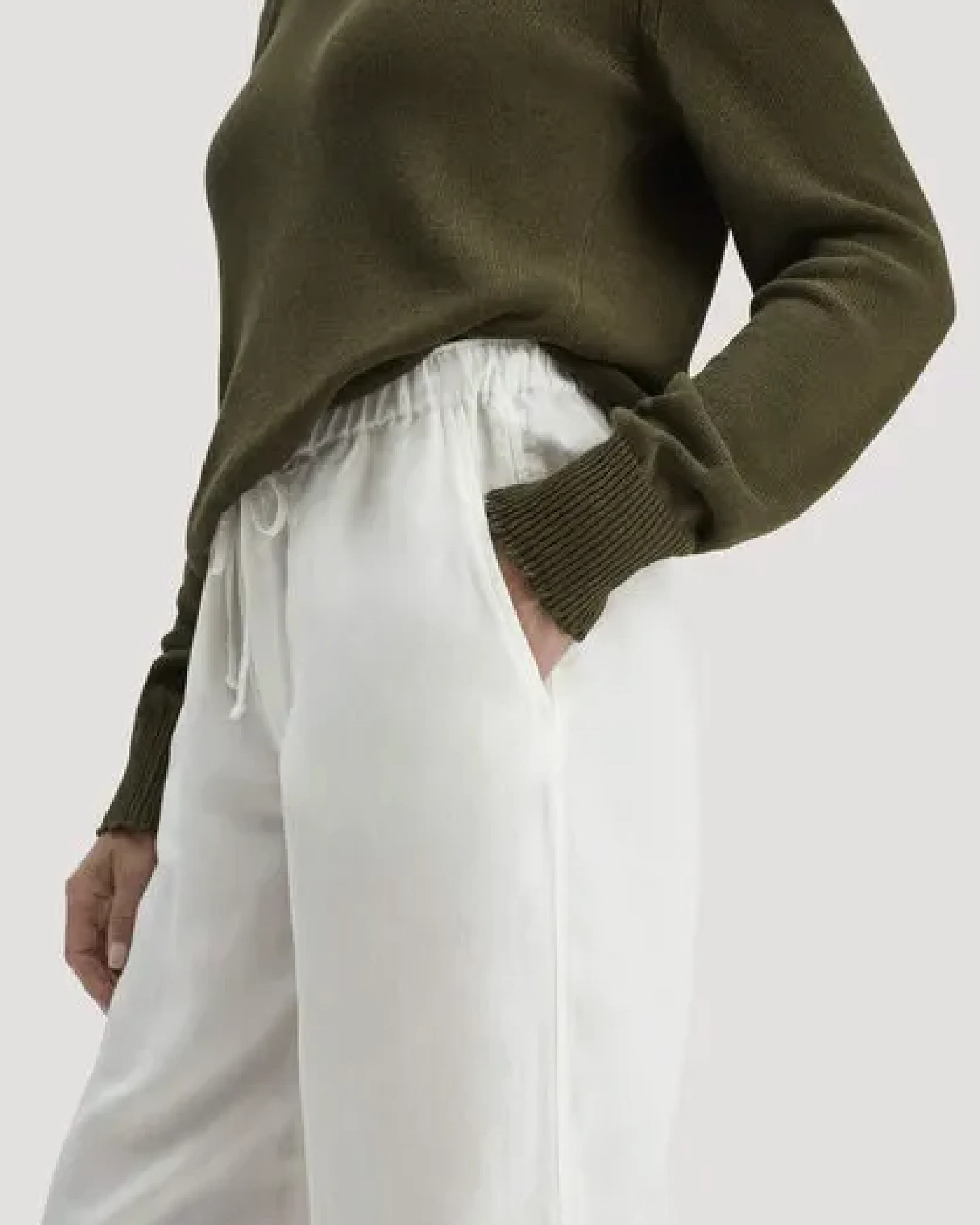 hessnatur Hose Straight Leg Relaxed aus TENCEL Lyocell mit Leinen – Ansicht 2