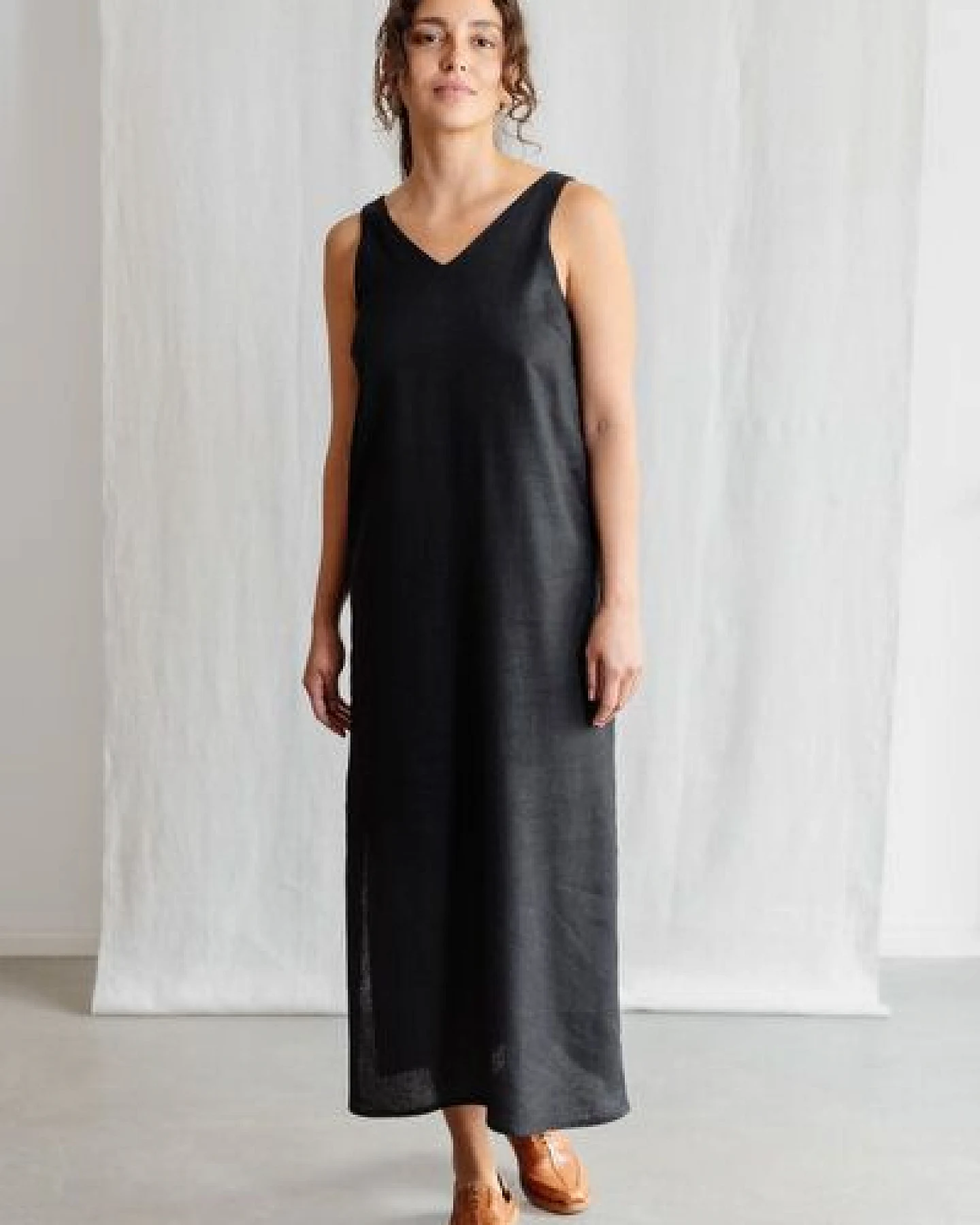 Jyoti - Fair Works Hanf/Tencel Midikleid Arohi – Ansicht 2