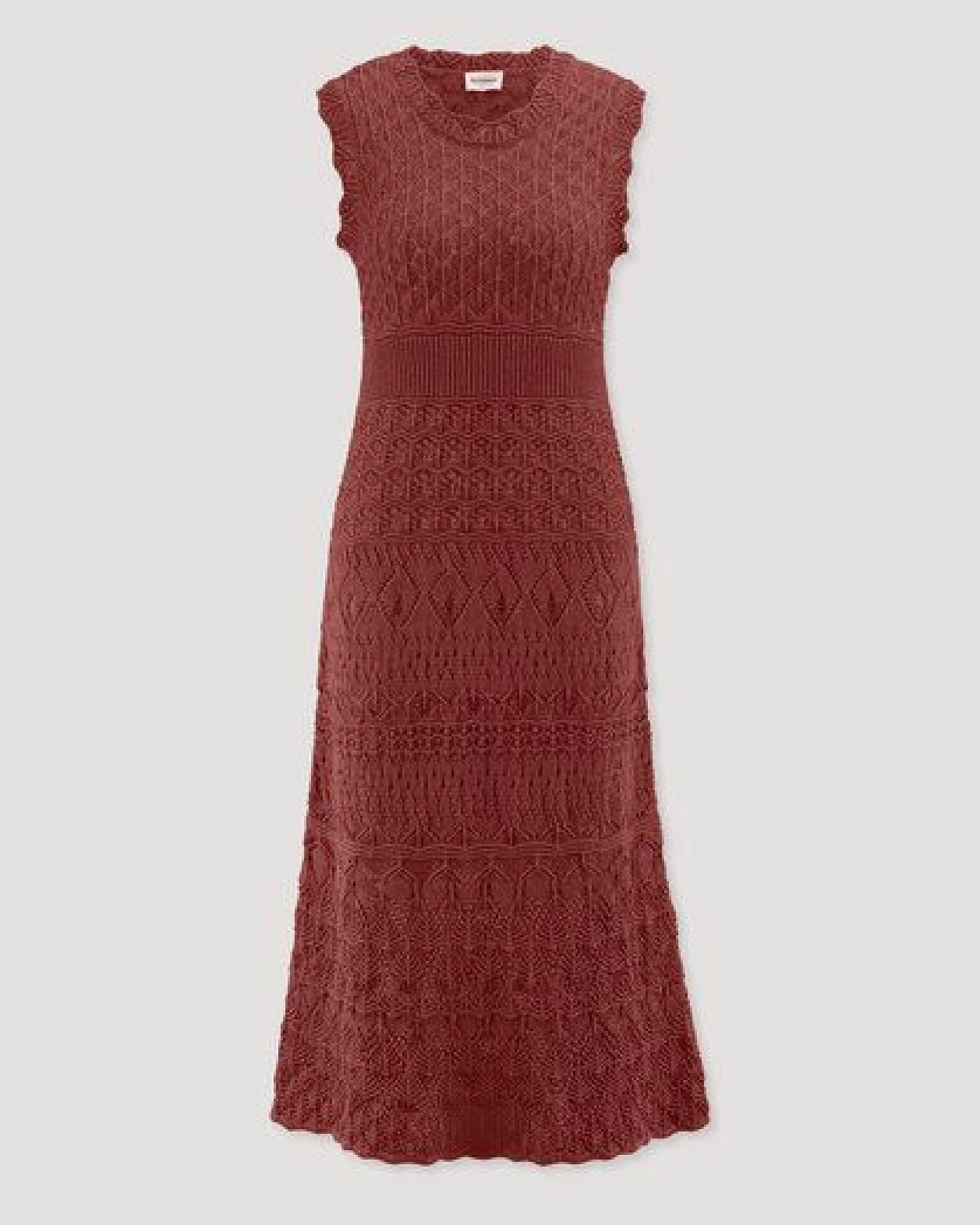 hessnatur Strick Kleid Midi aus reiner Bio-Baumwolle – Ansicht 4