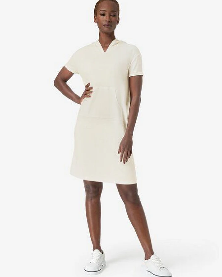super.natural Kleid HOODED BIO DRESS kurz, nachhaltig, Merino