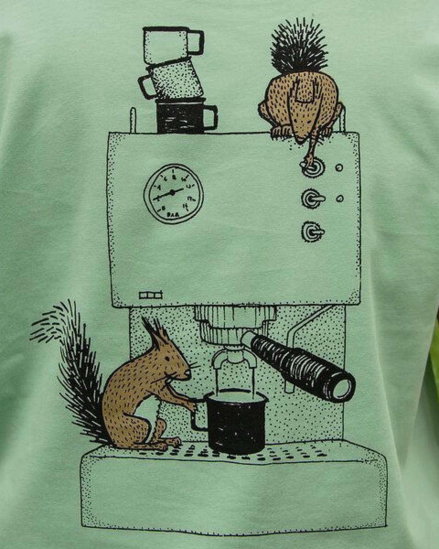 Cmig Damen T-Shirt Kaffee-Hörnchen für Espressoliebhaber – Ansicht 2