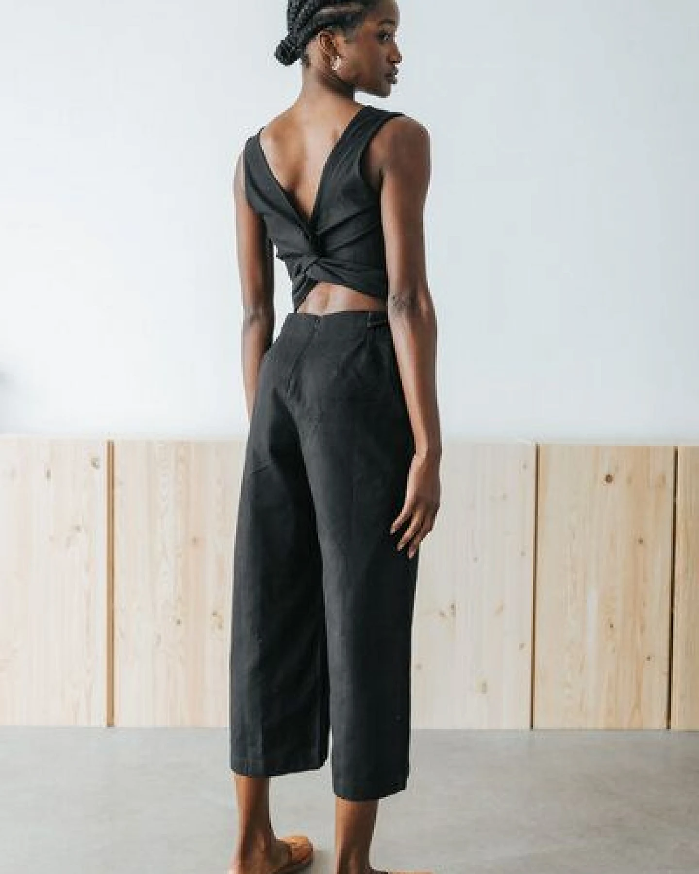 Jyoti - Fair Works Hanf/ Tencel Jumpsuit Anusha Schwarz – Ansicht 4