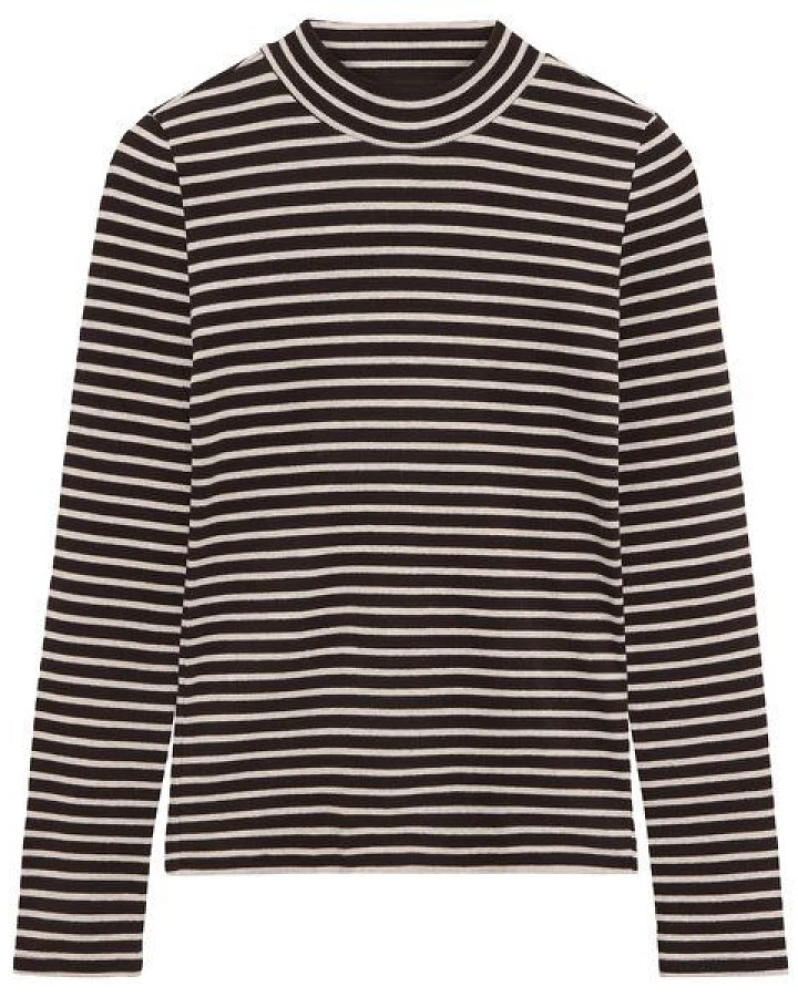 KnowledgeCotton Apparel Ripp-Longsleeve High Neck