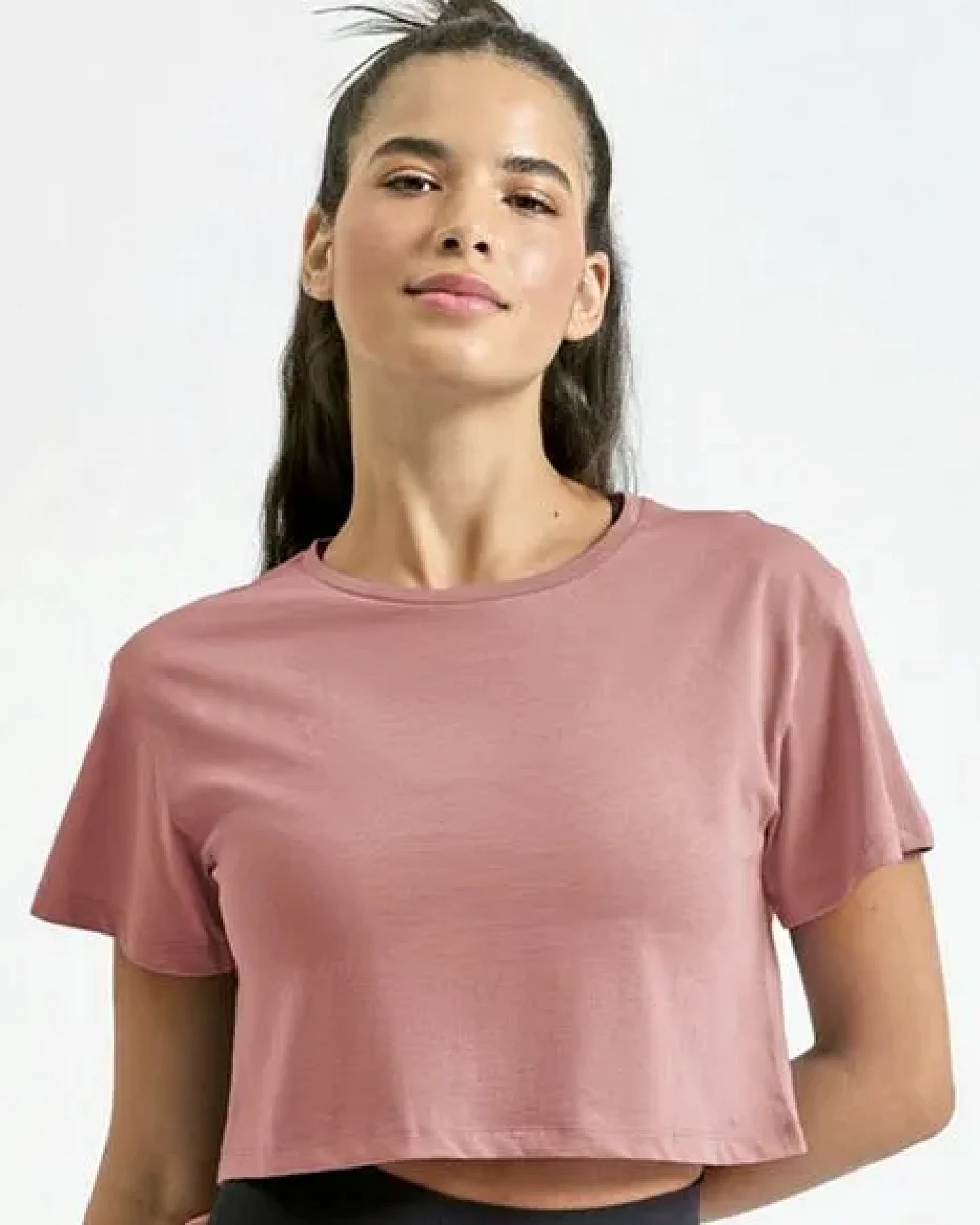 TriDri® Damen T-Shirt Cropped Bauchfrei kurz – Ansicht 2