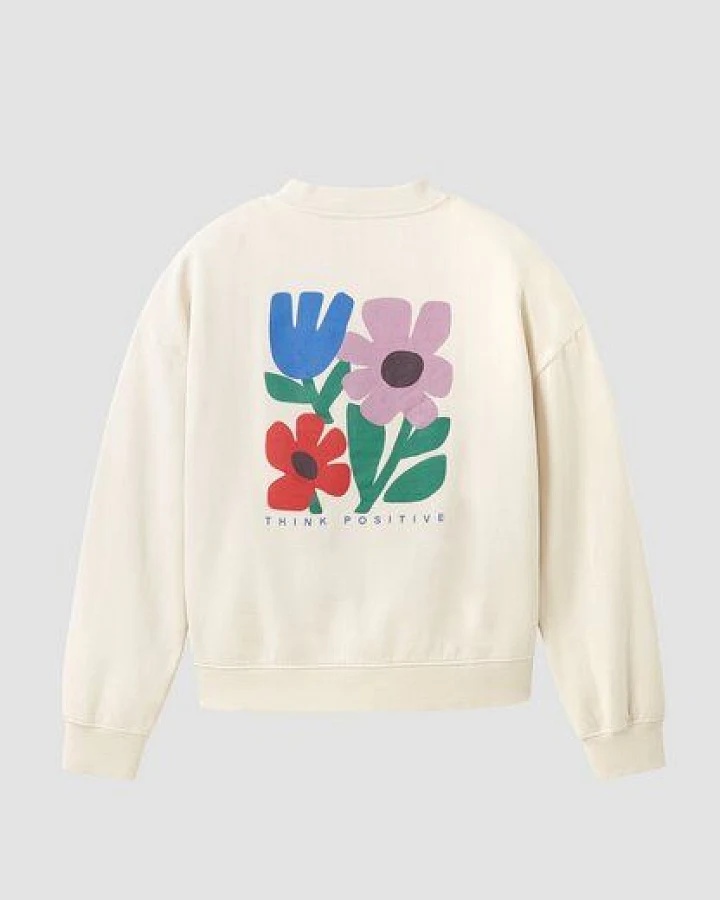 Damen Sweatshirt aus Bio-Baumwolle - NERINE THINK POSITIVE - recolution