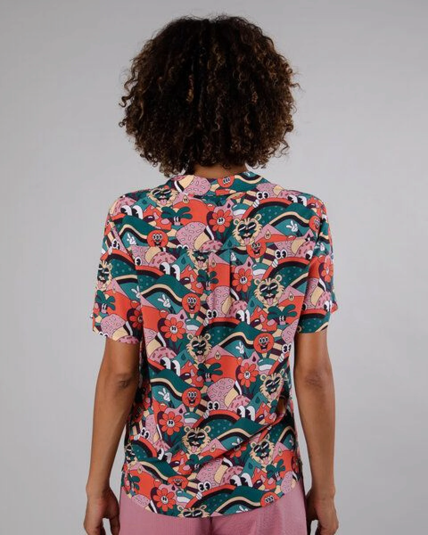 Brava Fabrics Kurzarm-Bluse Yeye Weller Aloha – Ansicht 2