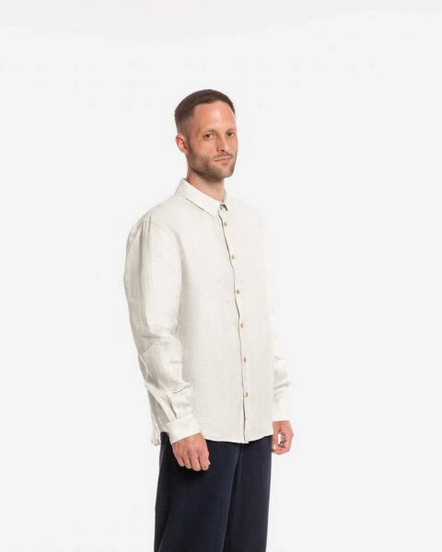 Matona Langarm-Hemd Casual white – Ansicht 3