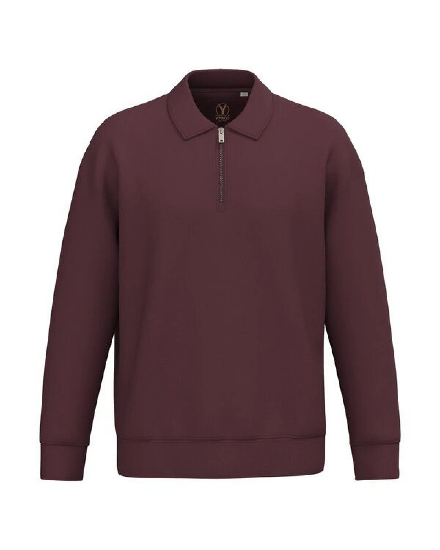 YTWOO Unisex-Sweatshirt mit Zipper und Polokragen – Ansicht 2