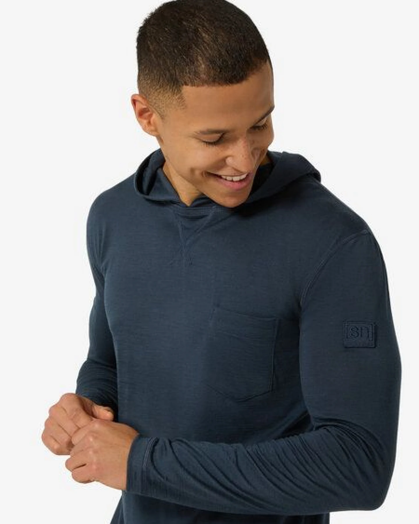 super.natural Kapuzenlongsleeve LIGHT BIO J HOODIE für Herren, nachhaltig, Merino – Ansicht 2