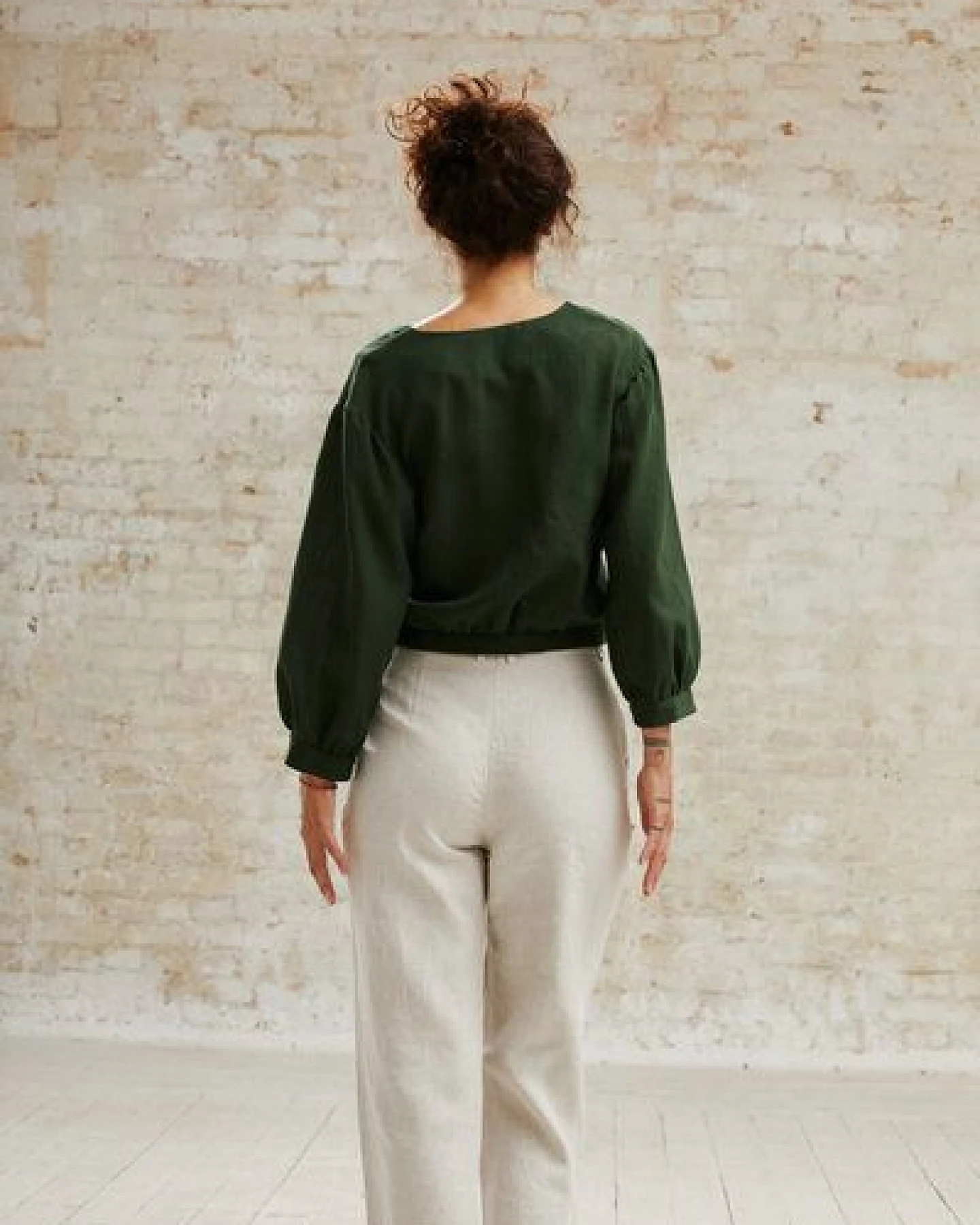 Jyoti - Fair Works Baumwoll Bluse Sahay – Ansicht 2