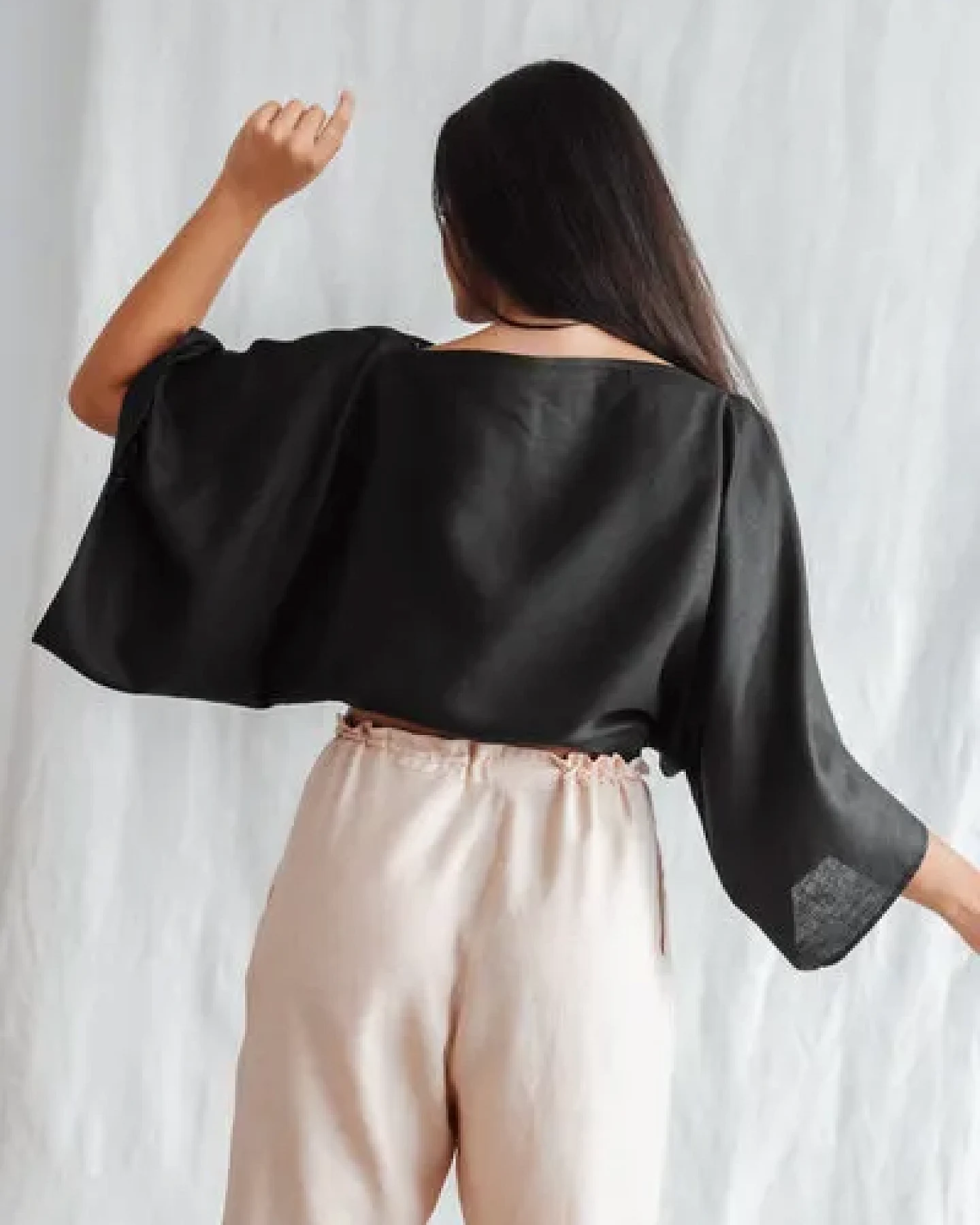 Jyoti - Fair Works Bio-Baumwoll Bluse Risay – Ansicht 4