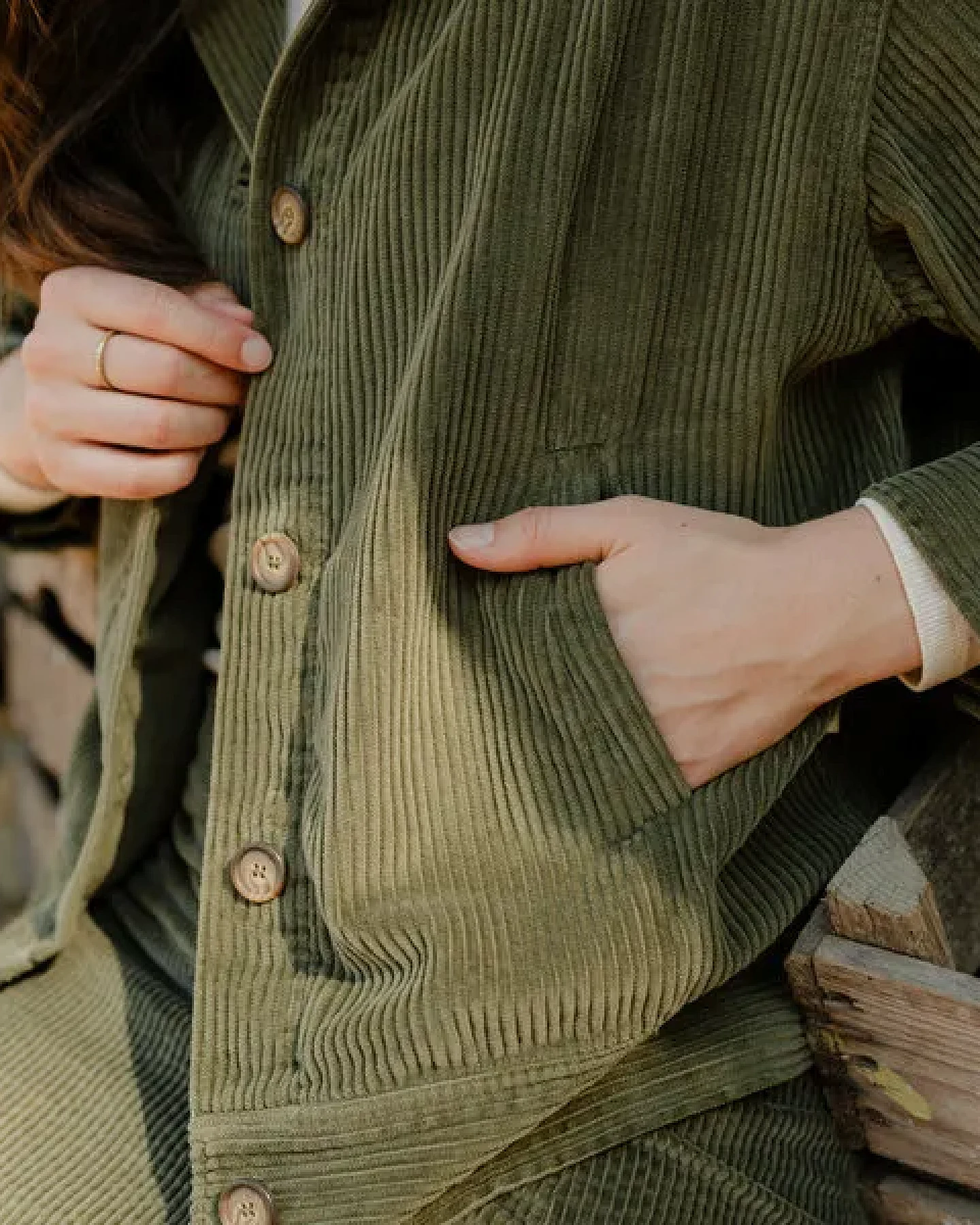 NORDLICHT Damen Cord Jacke aus 100% Bio-Baumwolle SILJA – Ansicht 2