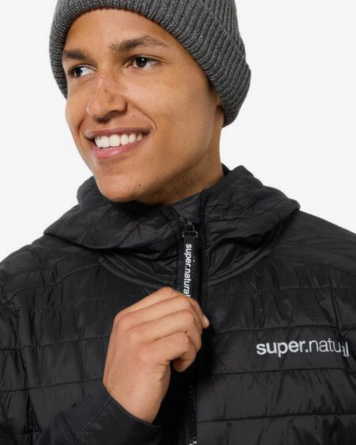 super.natural Sportjacke M WARM UP ALOOF JACKET Merino Jacke mit Primaloft Bio Softshell – Ansicht 2
