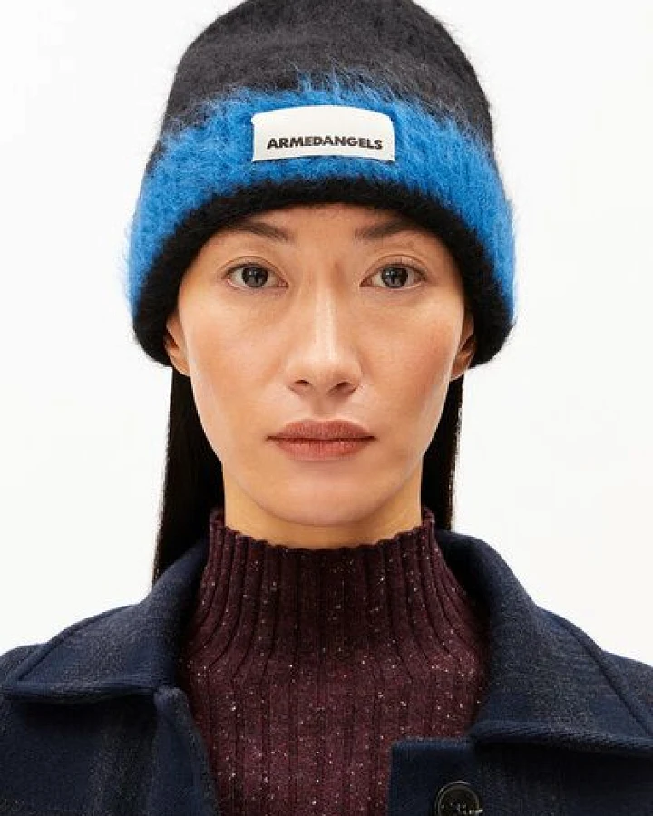 ARMEDANGELS JUPILAA STRIPED UN-WASTED Unisex Mütze aus Alpaca Mix
