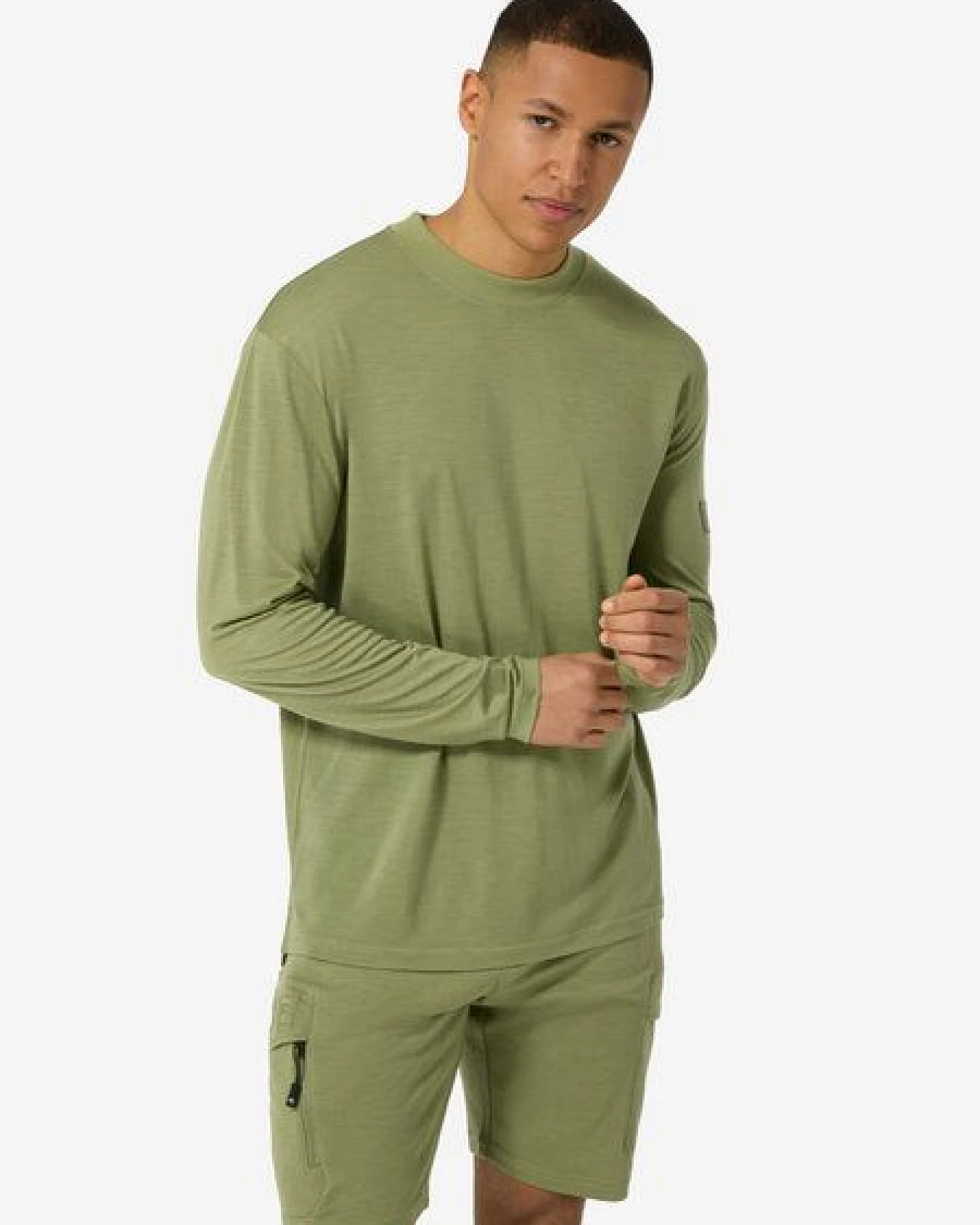 super.natural M CASUAL RIB BIO J LS für Herren, nachhaltig, Merino – Ansicht 2