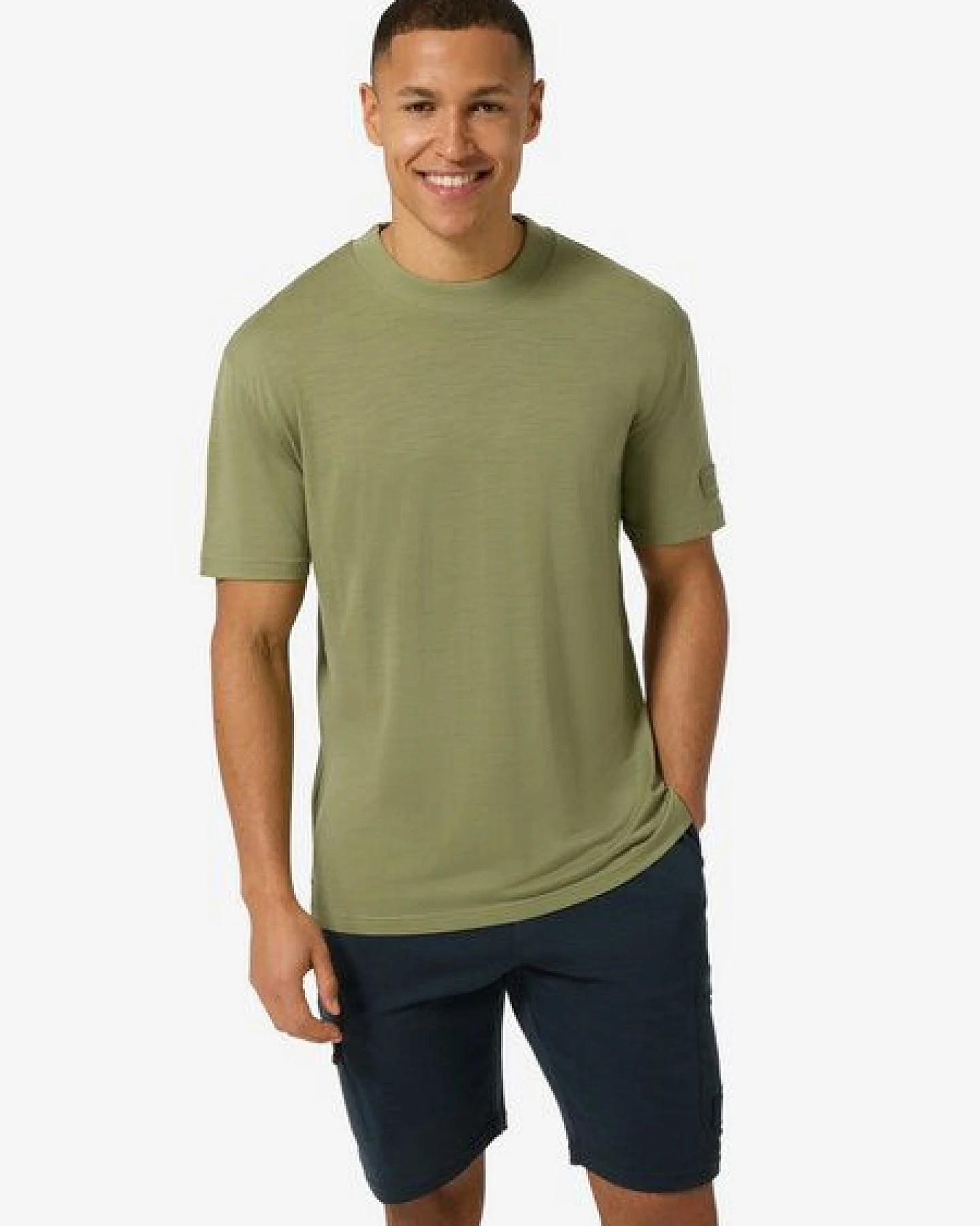 super.natural T-Shirt CASUAL RIB BIO J TEE für Herren, Merino – Ansicht 2