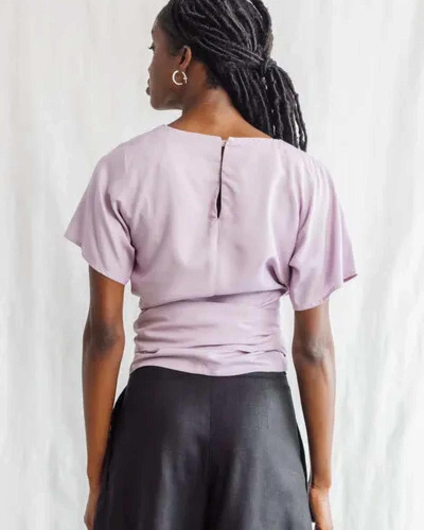 Jyoti - Fair Works Hanf/Tencel Shorts Kamalia Schwarz – Ansicht 4