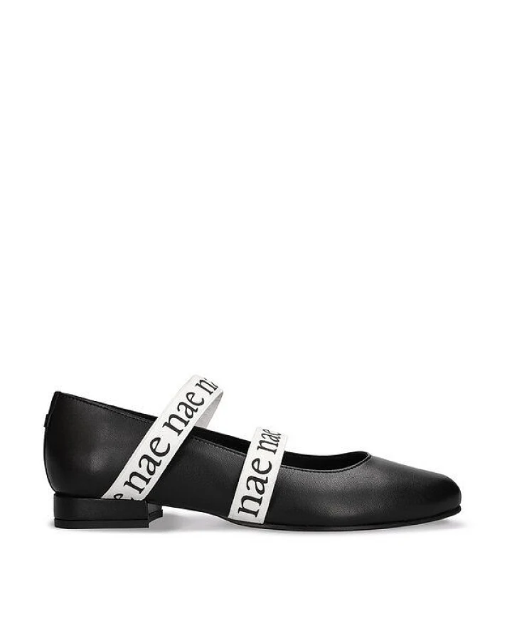 Nae Vegan Shoes NAE - Aure Schwarz Vegane Ballerinas aus Apfelleder