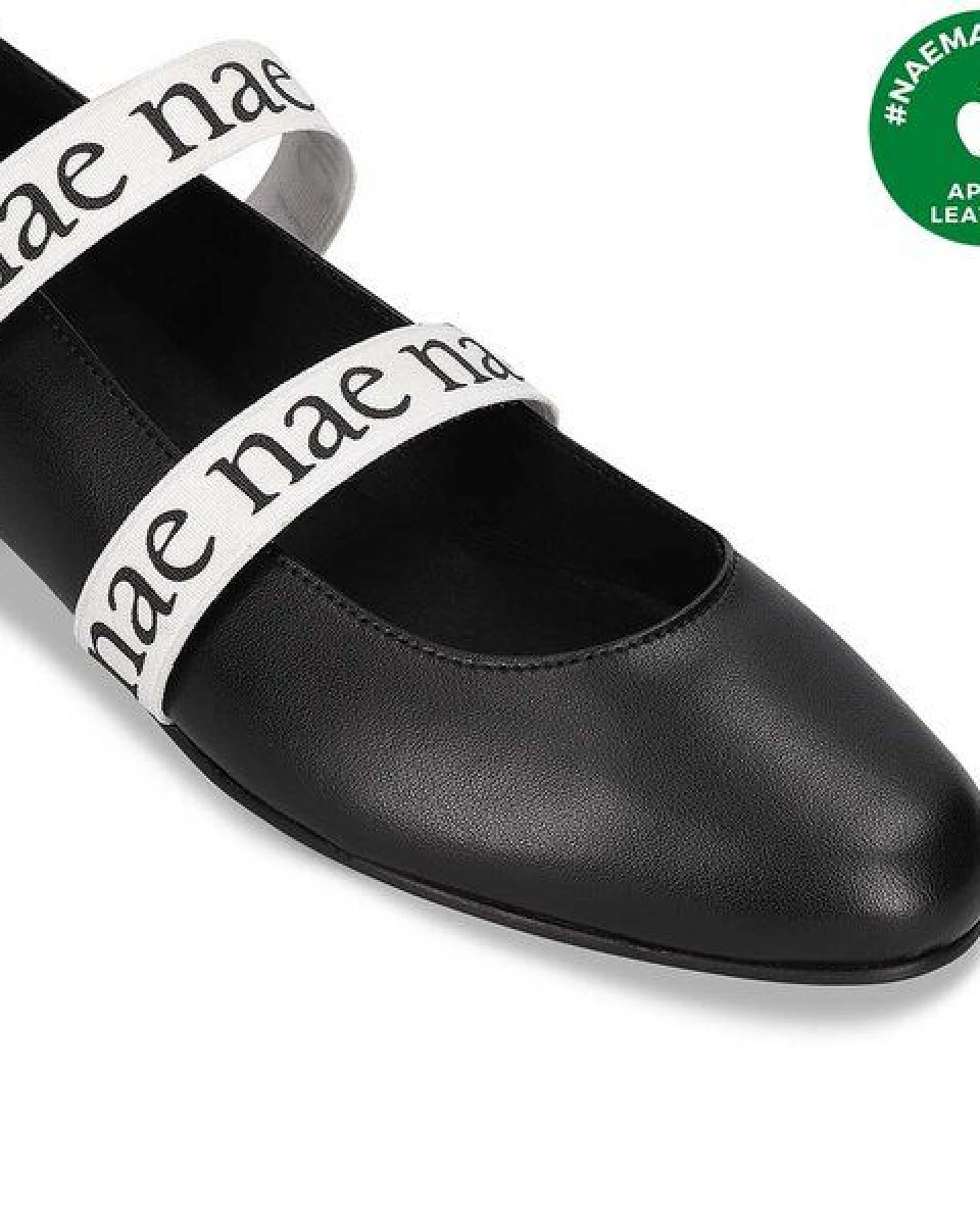 Nae Vegan Shoes NAE - Aure Schwarz Vegane Ballerinas aus Apfelleder – Ansicht 3