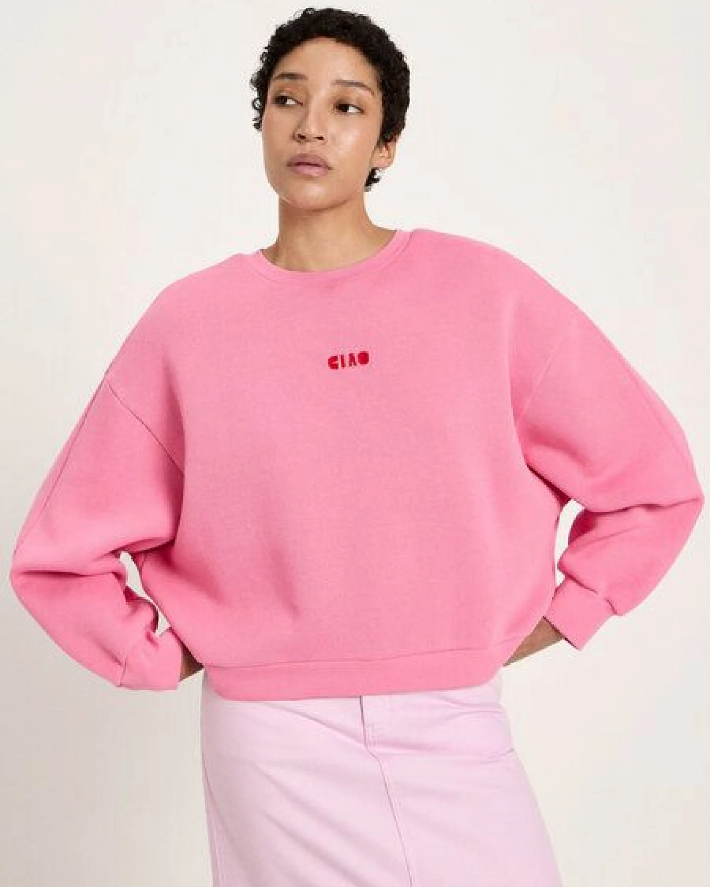 LANIUS Statementsweatshirt Pullover aus Bio-Baumwolle – Ansicht 2