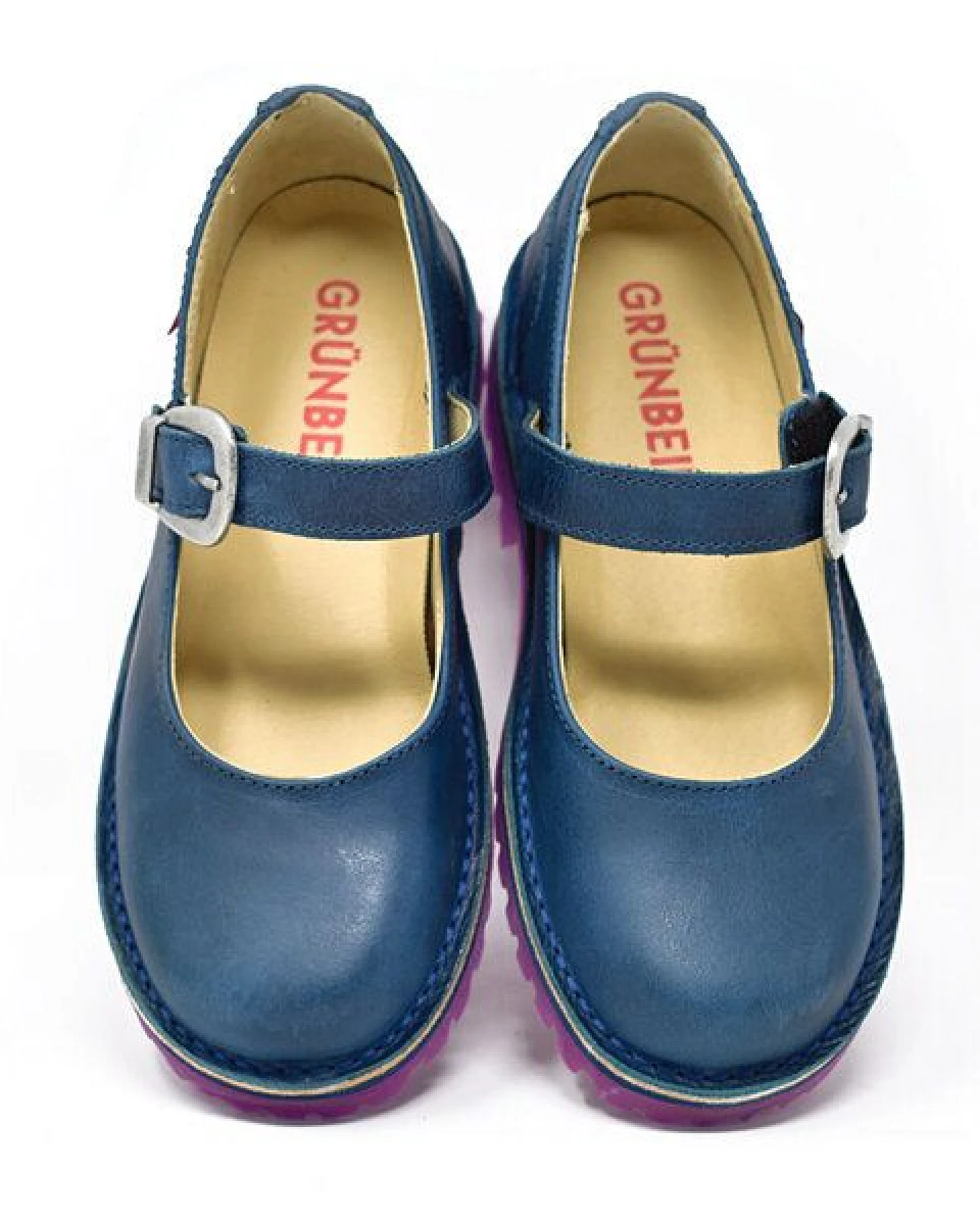 Grünbein Shoes Spangen-Ballerinas Vivienne lose Einlage blau-lila – Ansicht 2