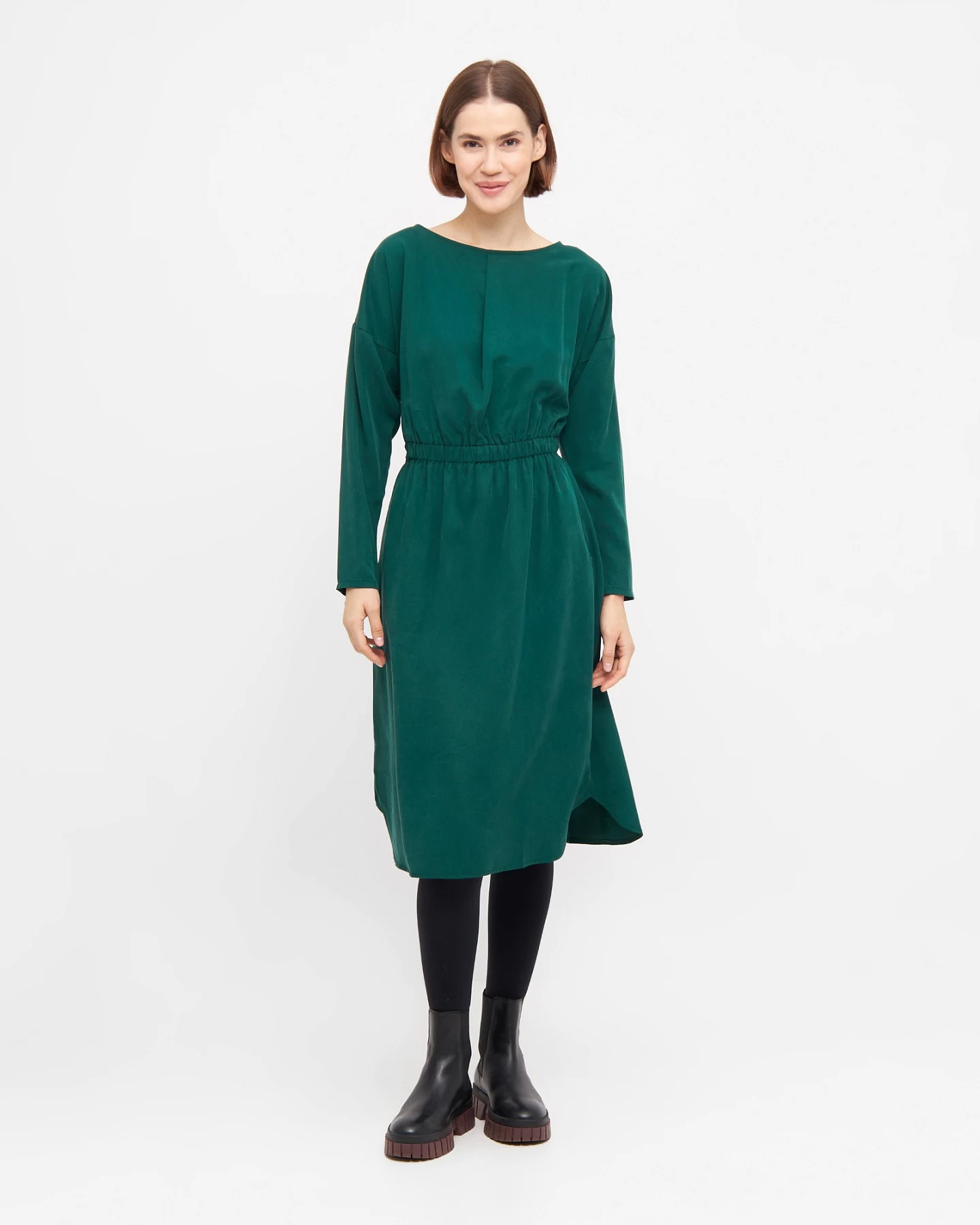 Widda Damen vegan Kleid Hanka Waldgrün – Ansicht 2