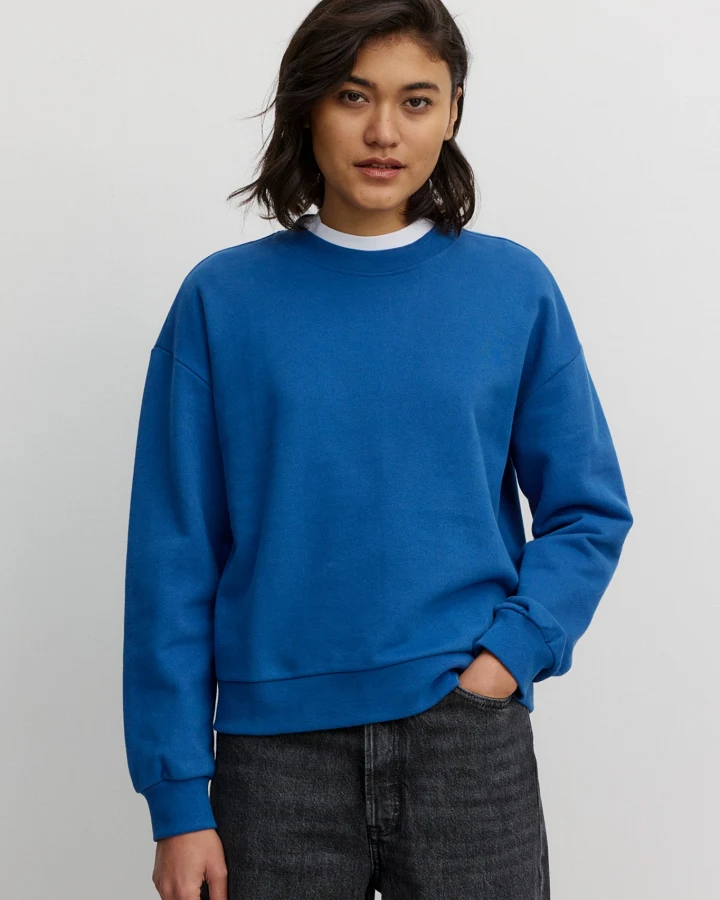 Recolution Damen vegan Sweatshirt Nerine Lapislazuli Blau
