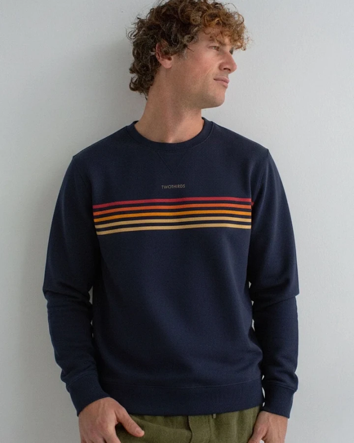 TWOTHIRDS Herren vegan Sweatshirt Fanore Navy