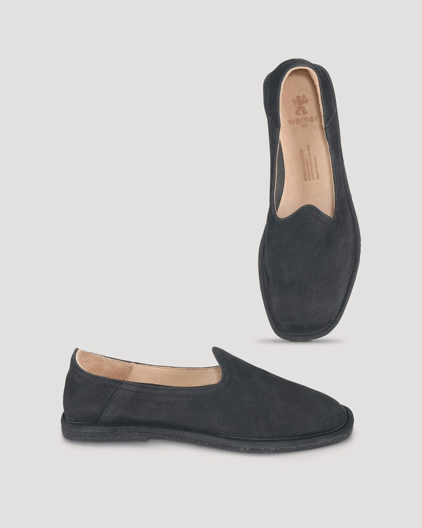 hessnatur Damen Slipper aus Nubuk-Leder - schwarz - Größe 38 – Ansicht 2
