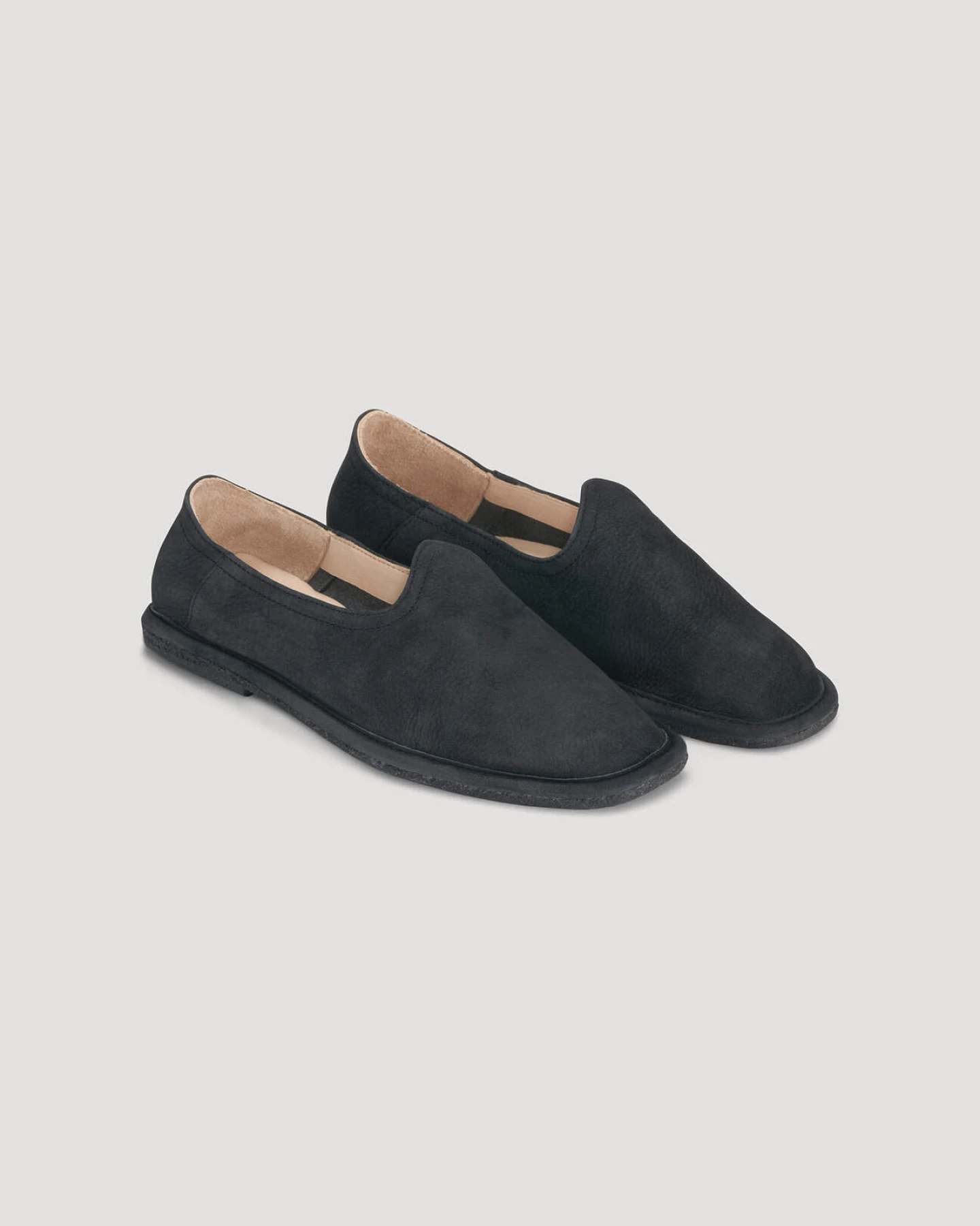 hessnatur Damen Slipper aus Nubuk-Leder - schwarz - Größe 38 – Ansicht 3
