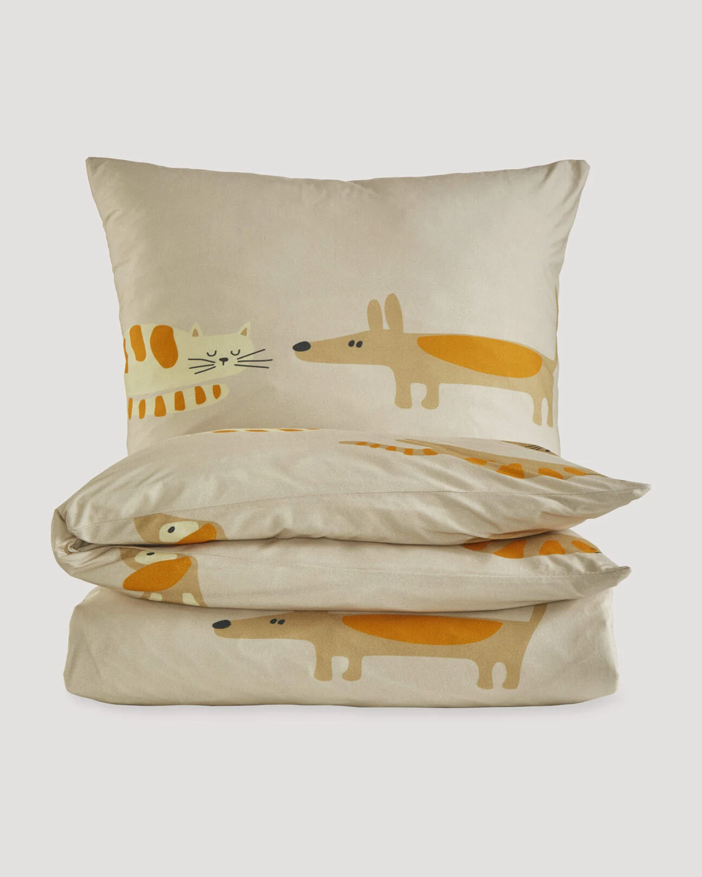 hessnatur Baby Jersey Bettwäsche aus Bio-Baumwolle - beige - Größe 100x135 / 40x60 cm – Ansicht 3
