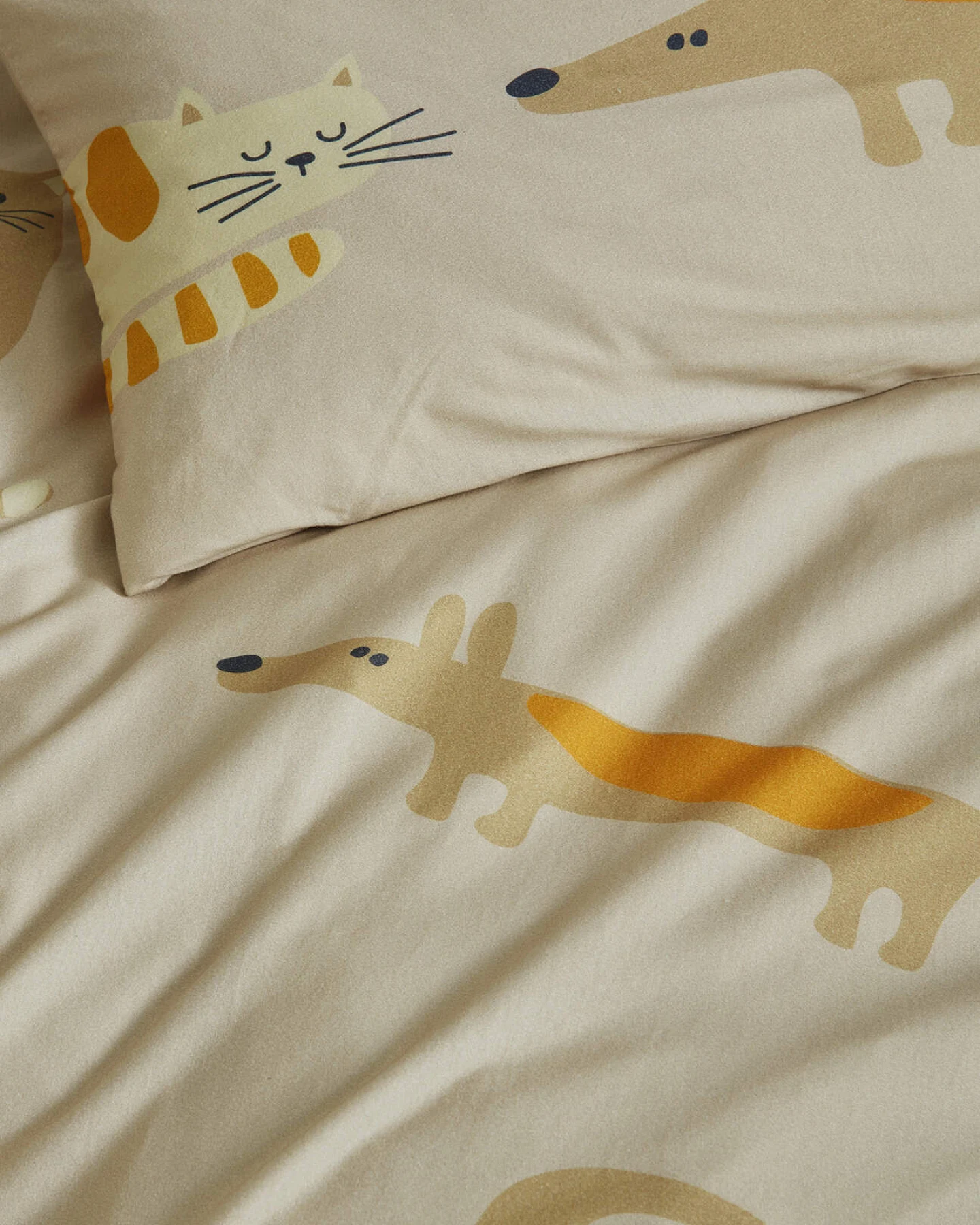 hessnatur Baby Jersey Bettwäsche aus Bio-Baumwolle - beige - Größe 100x135 / 40x60 cm – Ansicht 4
