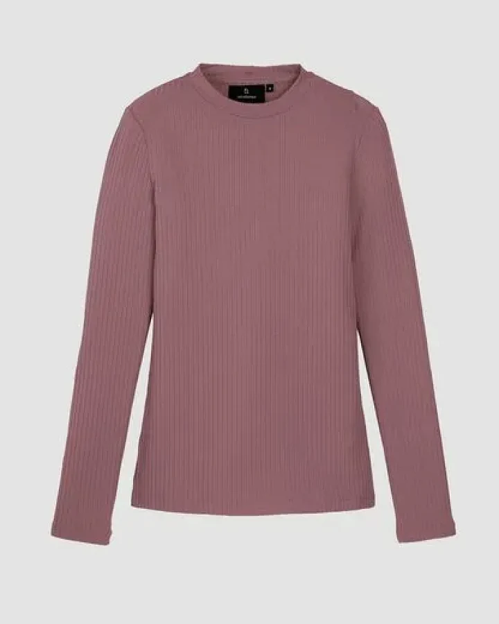 Produktseite: Damen Rib Longsleeve aus Leinen und LENZING ECOVERO Viskose Mix - STELLA - recolution