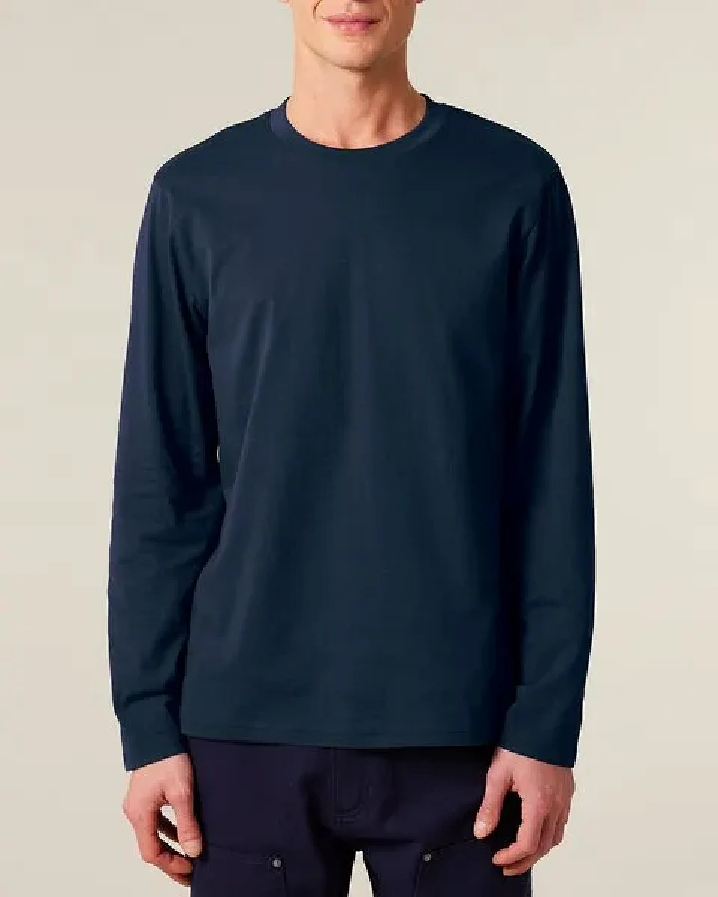 YTWOO 3er Pack Unisex Basic Langarmshirts aus Bio-Baumwolle – Ansicht 4