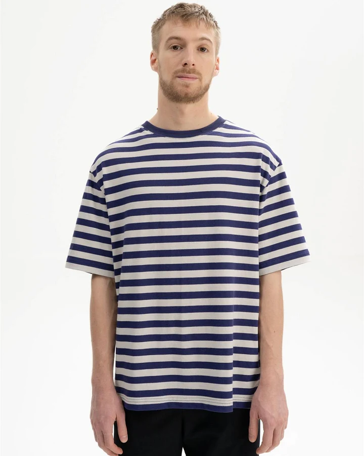 Gestreiftes Oversized T-Shirt Modell: Bhajan GOTS