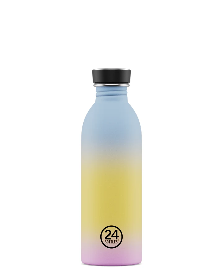 Produktseite: Trinkflasche aus Edelstahl 500 ml, Multicolor, Schatten der Morgendämmerung personalisierbar, Urban Bottle Aurora - 24Bottles