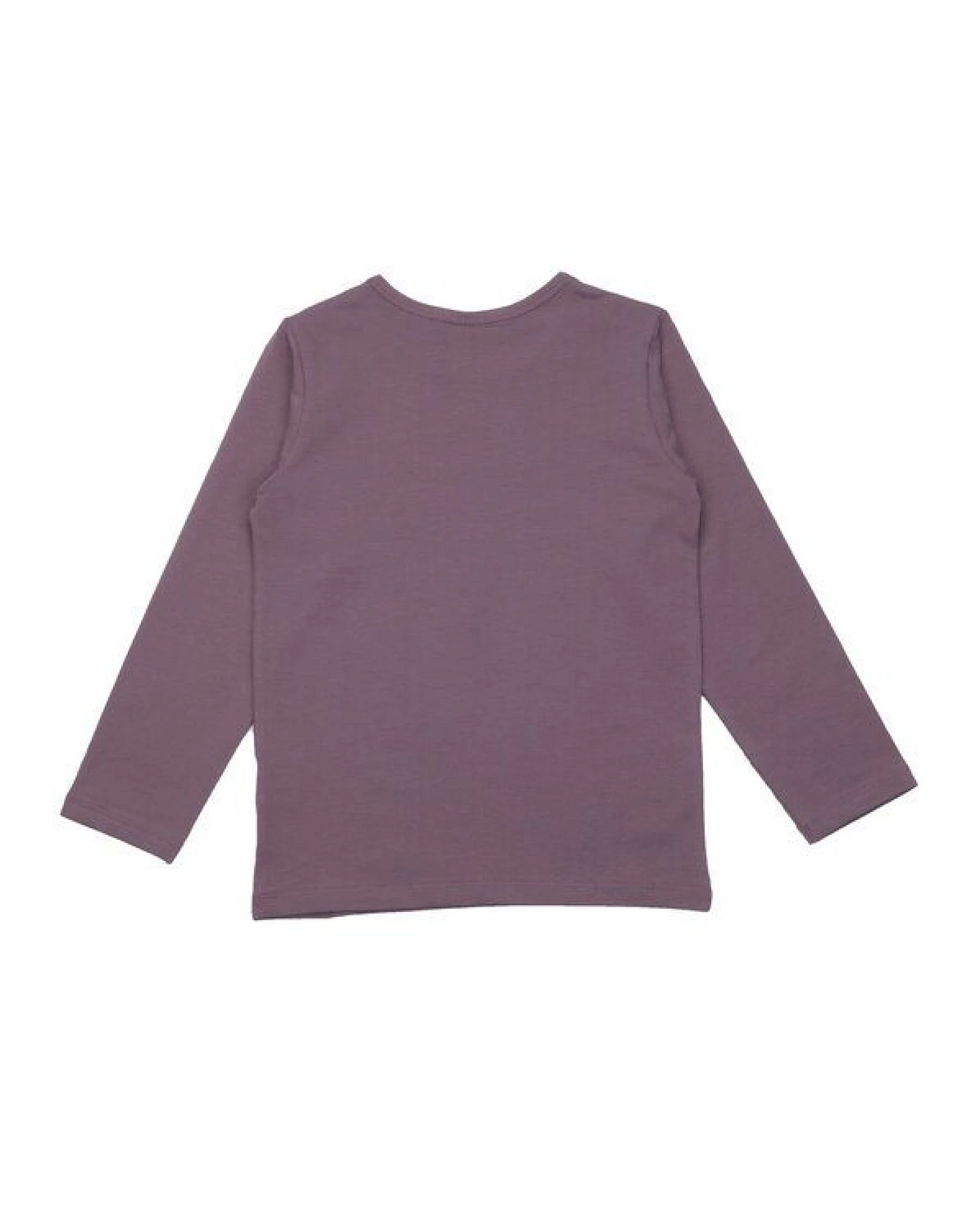 Kinder Langarmshirt GOTS zertifiziert, lila, Pferde-Motiv, Bio-Baumwolle, weich – Walkiddy – Ansicht 3