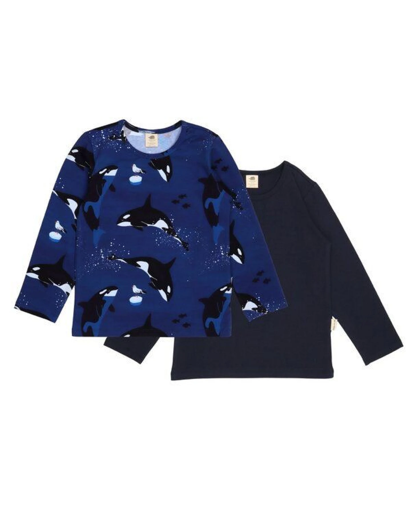Kinder Langarmshirt Bio-Baumwolle Playful Orcas Walkiddy, GOTS-zertifiziertes Longsleeve, vegan, weiches Orca-Shirt für Kleinkinder, nachhaltige Langarm-Oberteil für Kindergarten & Freizeit – Ansicht 2