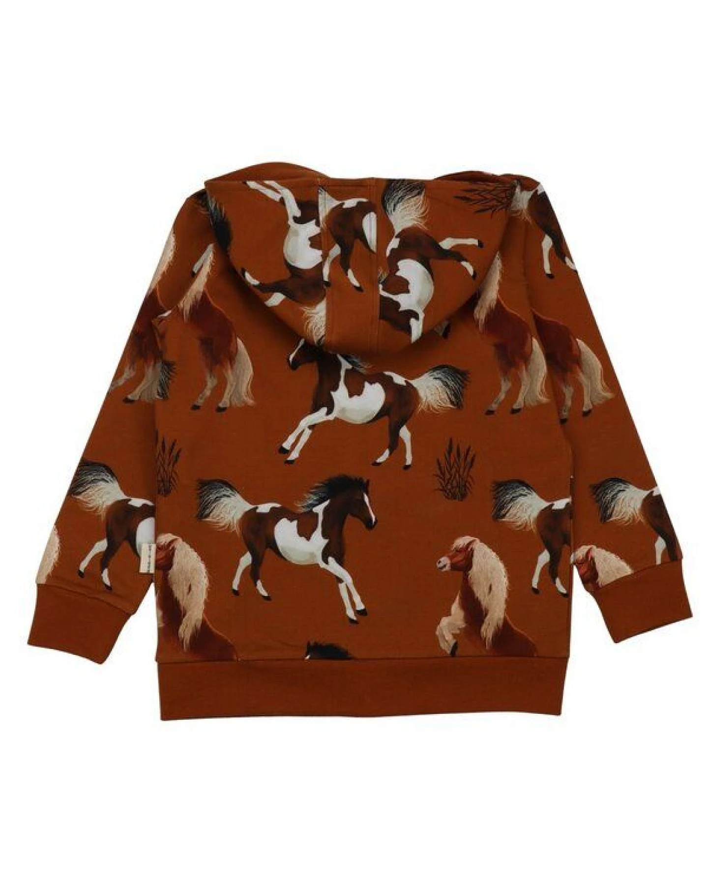 Kleinkinder Sweatjacke Joyful Horses mit Kapuze aus weicher Baumwolle von Walkiddy – Ansicht 4