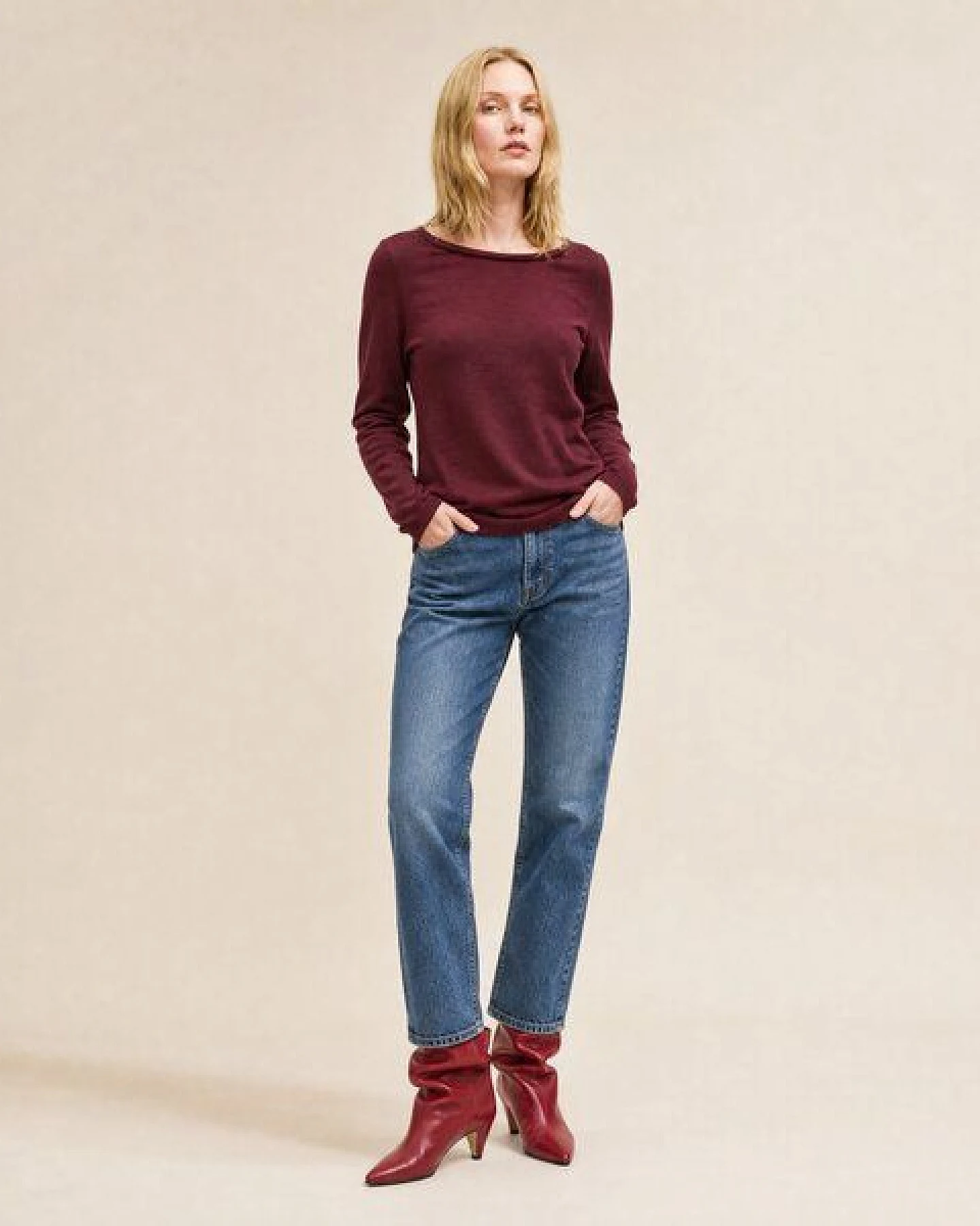 KARINFRAIDENRAIJ Pullover Cataratas burgundy – Ansicht 2