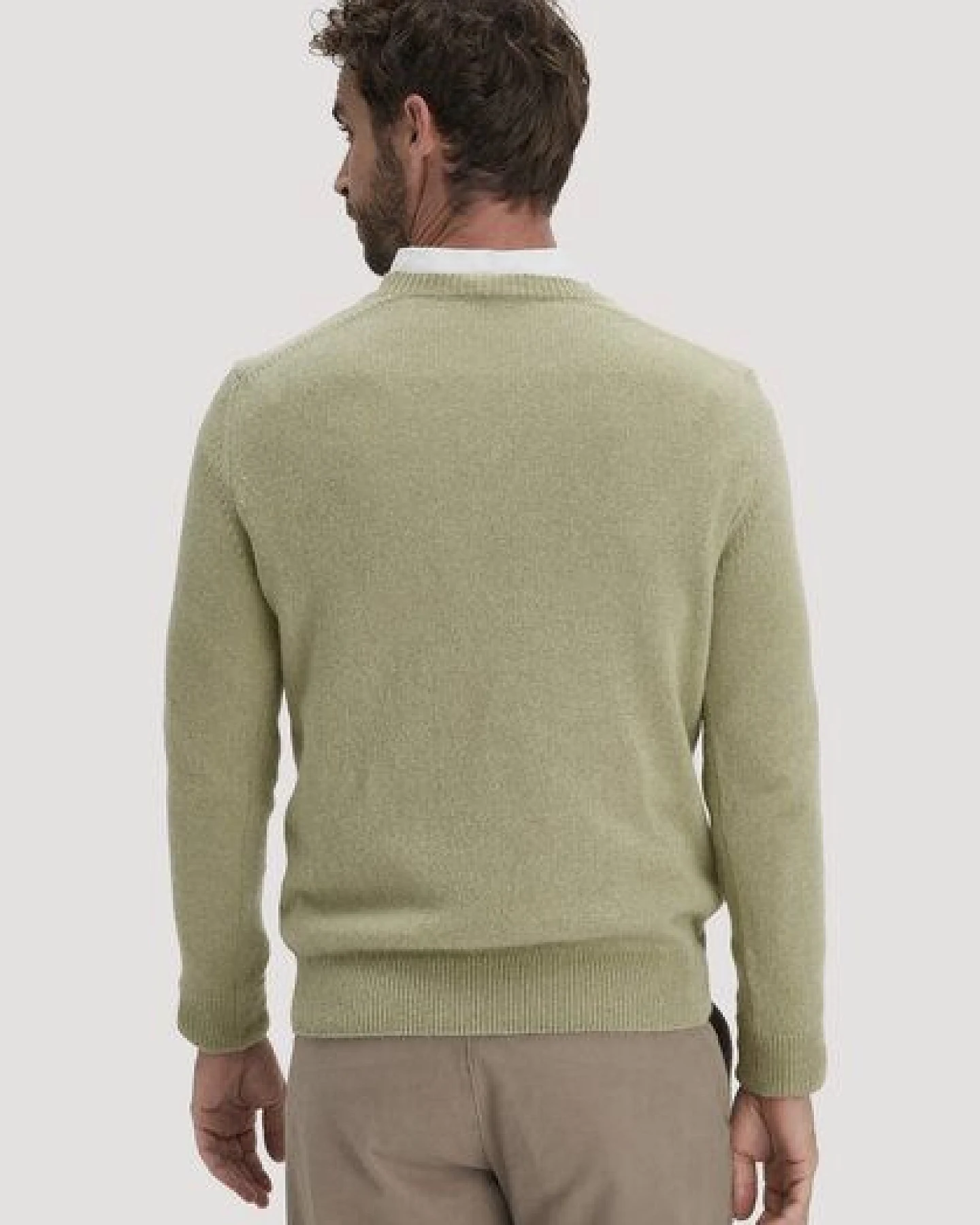 hessnatur Strick Pullover Regular aus Bio-Merinowolle mit Bio-Baumwolle – Ansicht 2