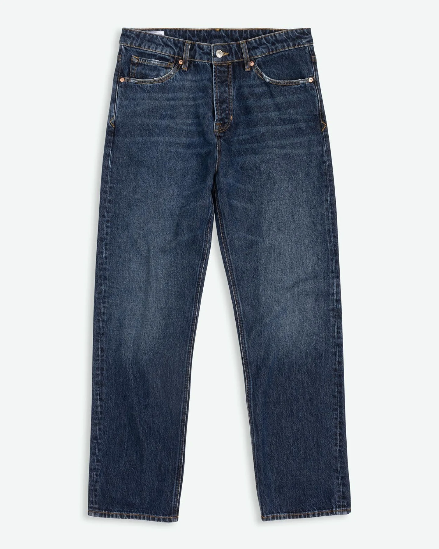 Kings of Indigo Herren vegan Jeans Roy Loose Leg Dunkelblau – Ansicht 2