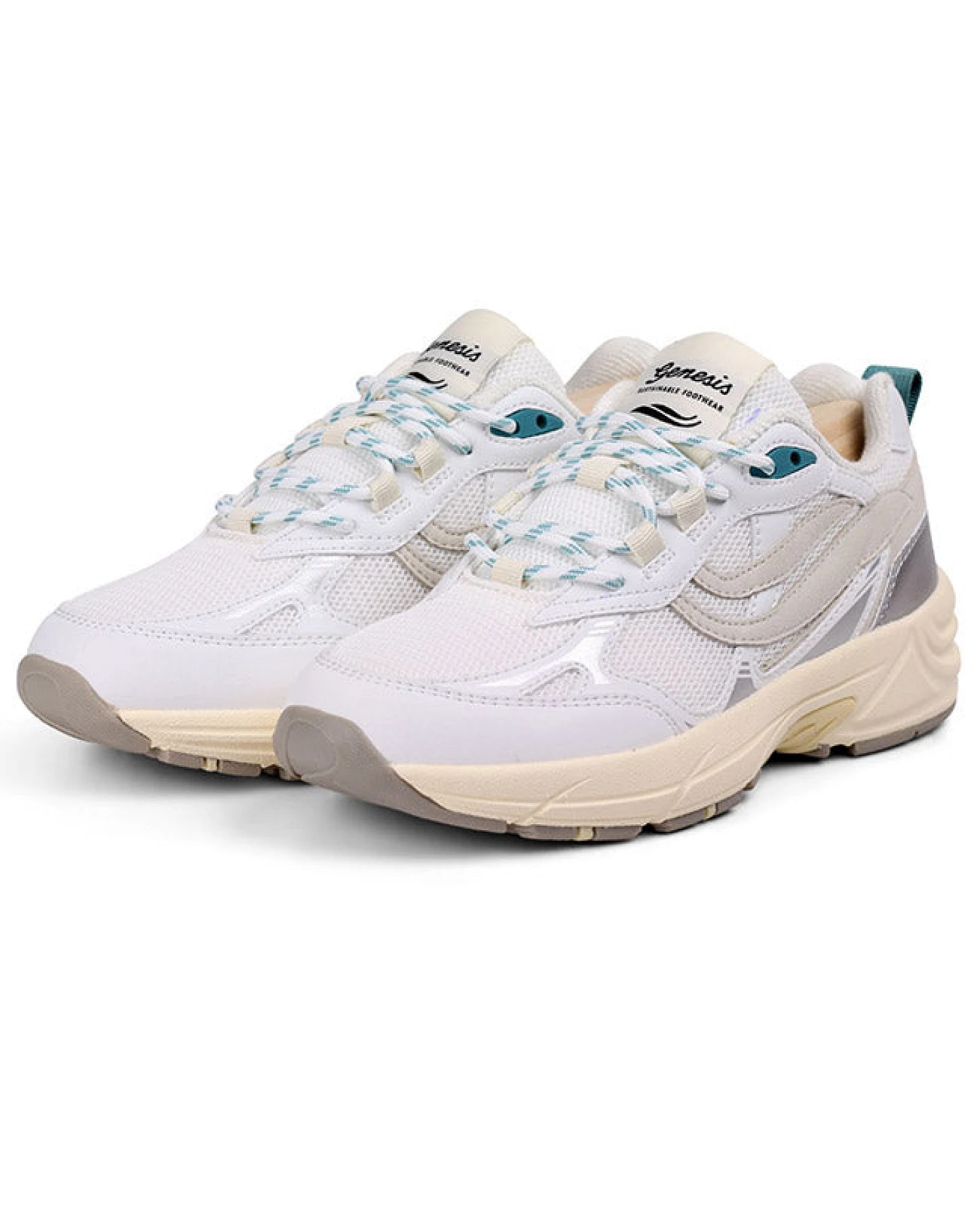 Genesis Damen vegan Sneaker G-Eco 99 Grau/Weiß/Silber – Ansicht 2
