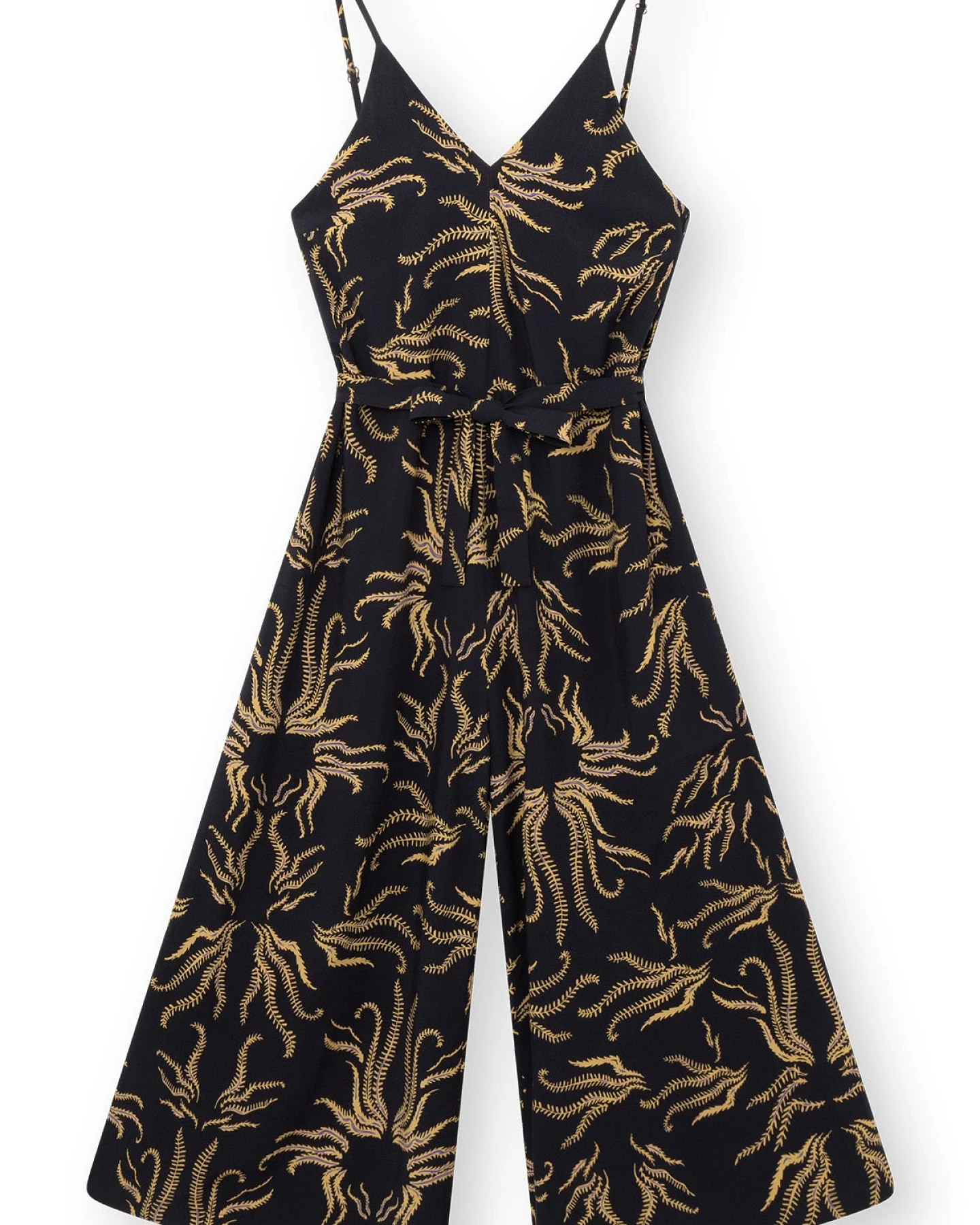 LOVJOI Damen vegan Jumpsuit Jozephine Soft Vines Dark – Ansicht 2